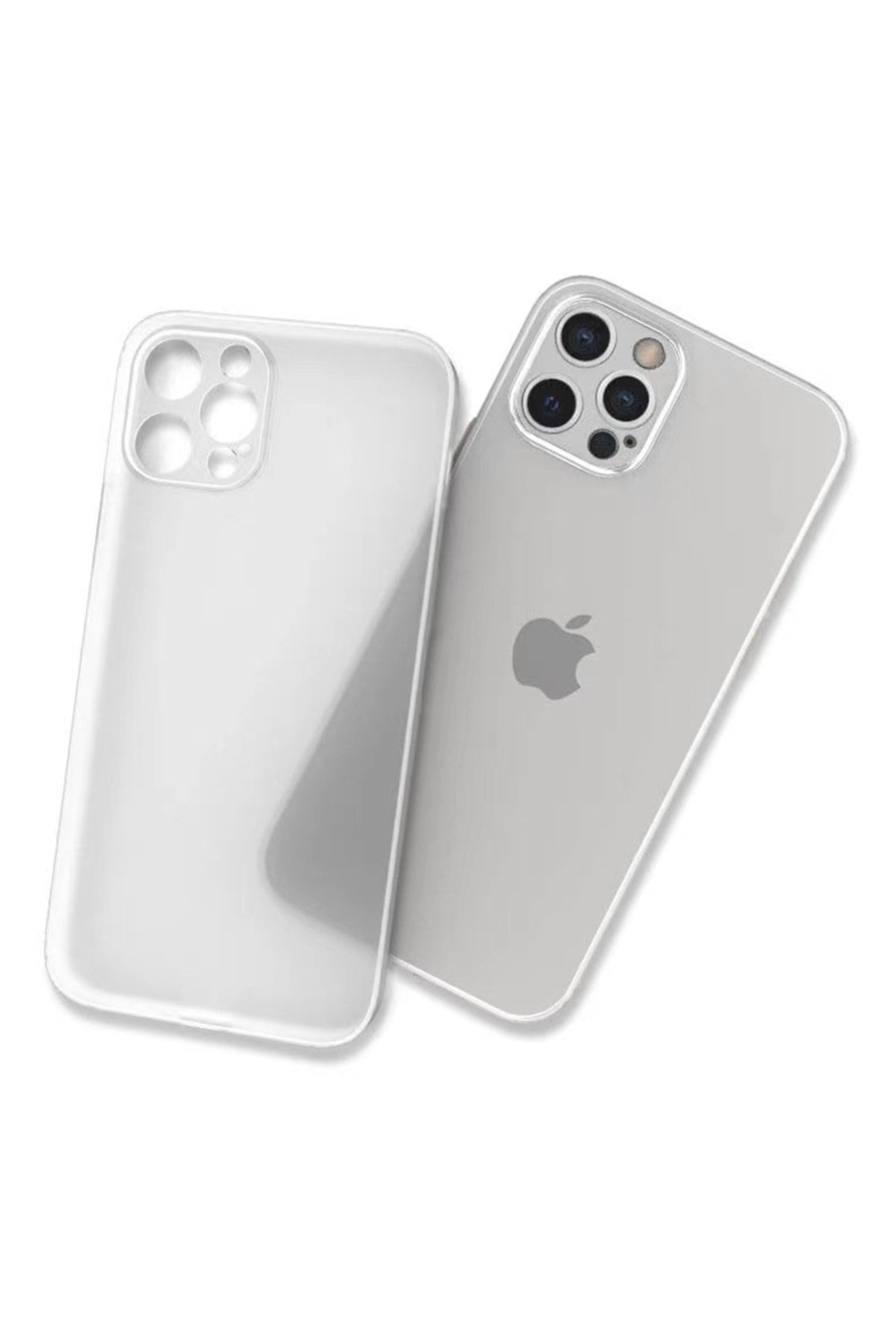 Eiroo Ghost Thin Iphone 14 Pro Ultra Ince Şeffaf Beyaz Rubber Kılıf