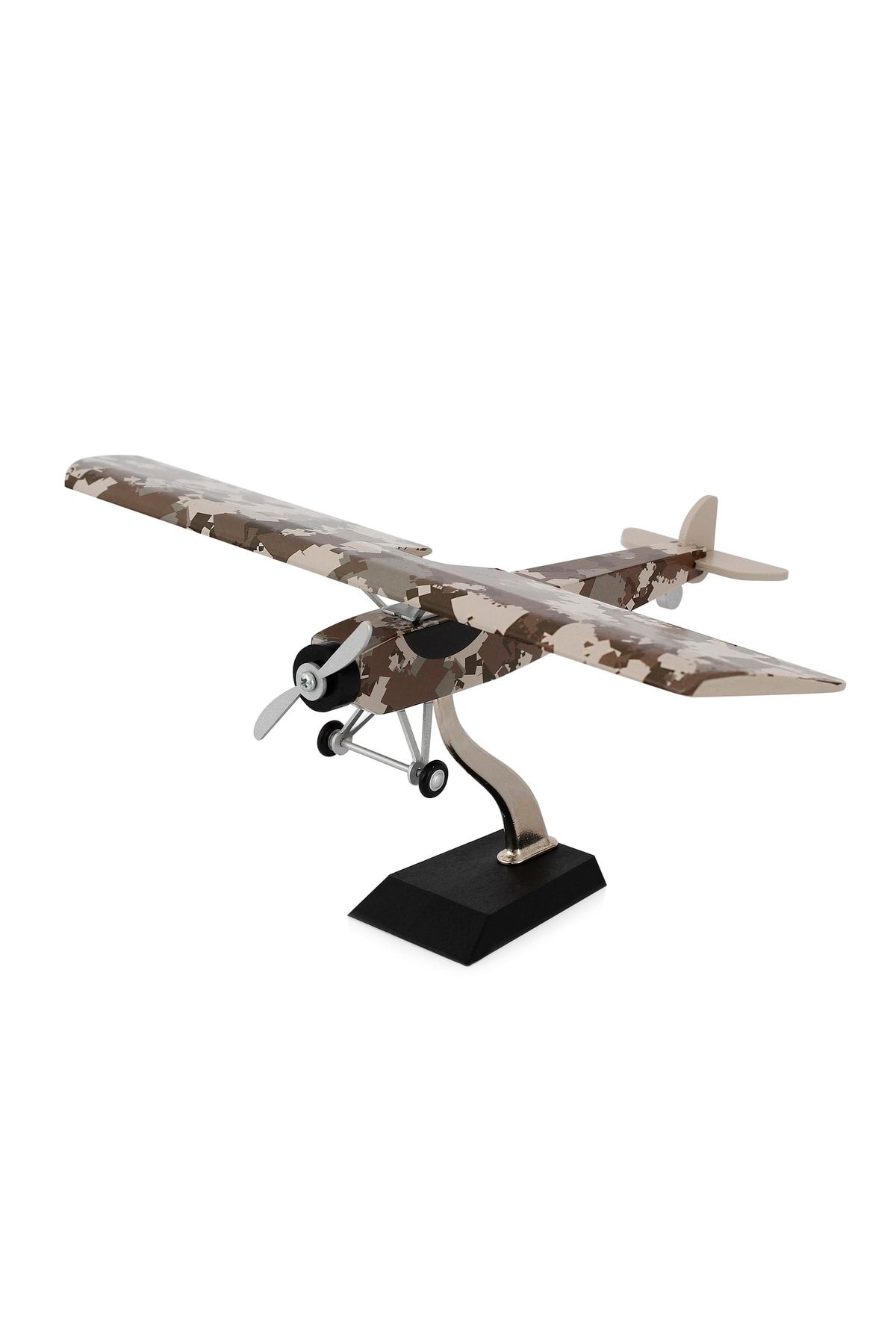 zekupp - Ahşap Maket Uçak, Askeri Kamuflaj Tasarımlı Uçak Maketi Model A