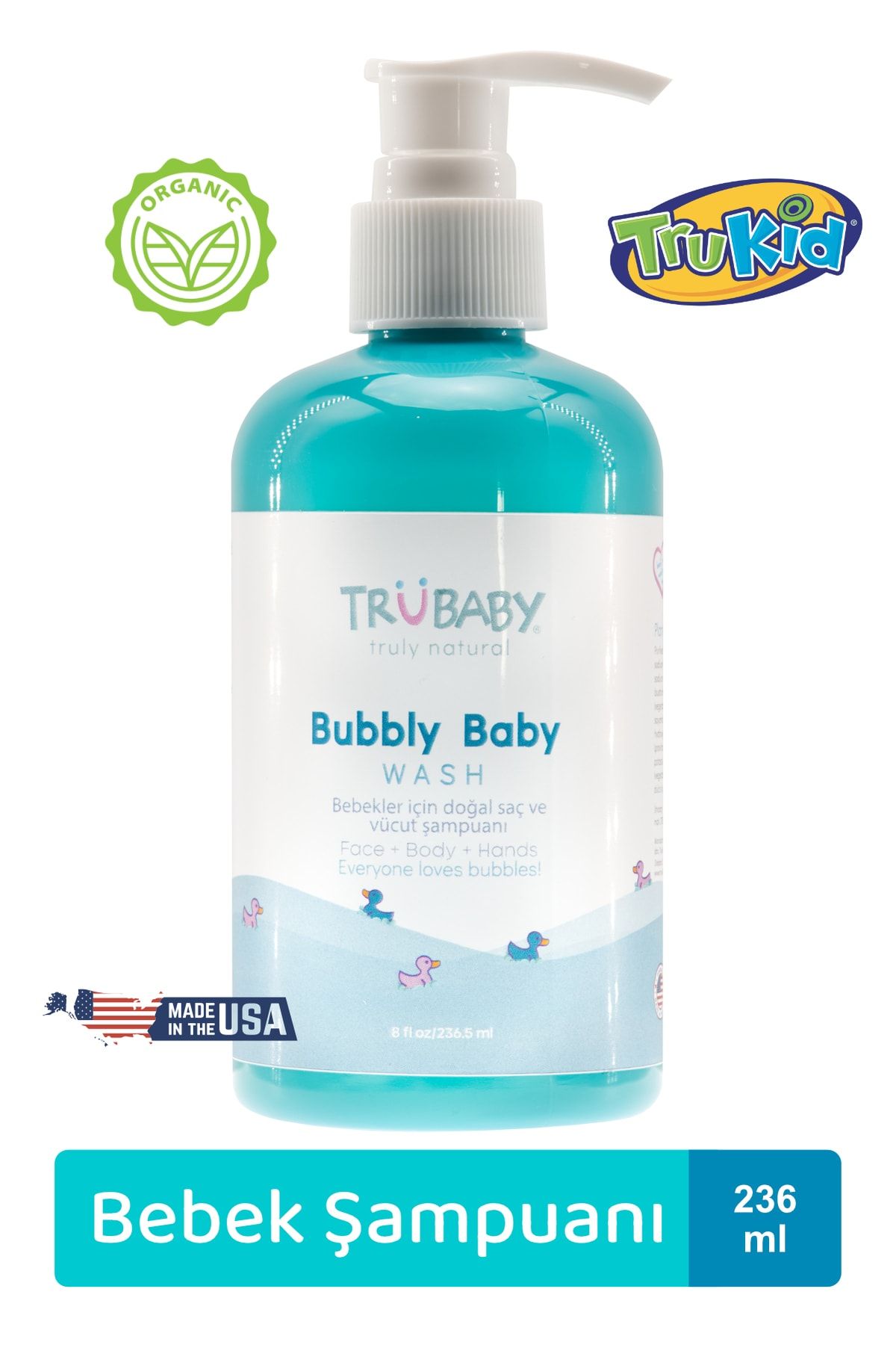 Trukid Bubbly Baby Body & Hair Wash 236ml /