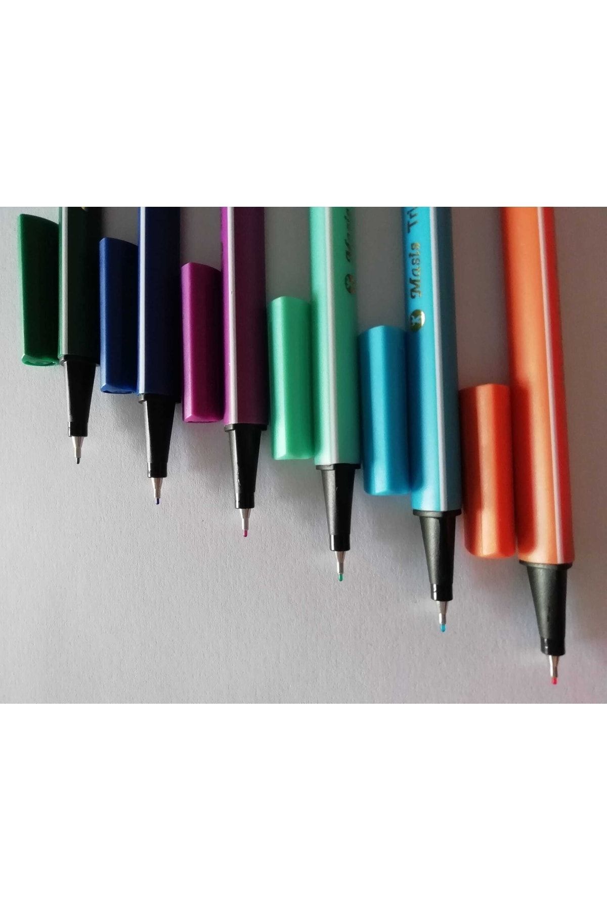 Masis Karışık Renk Üçgen Tutuş Özelliği Ile Trio Pen Fineliner 0.4 Ince Uçlu Başlık-keçeli Kalem (6 Adet)