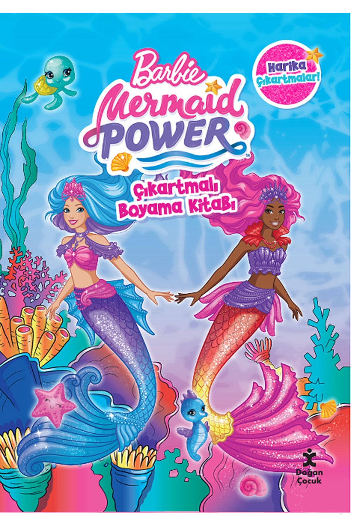 Doğan Çocuk Barbie Mermaid Power Çıkartmalı Boyama Kitabı