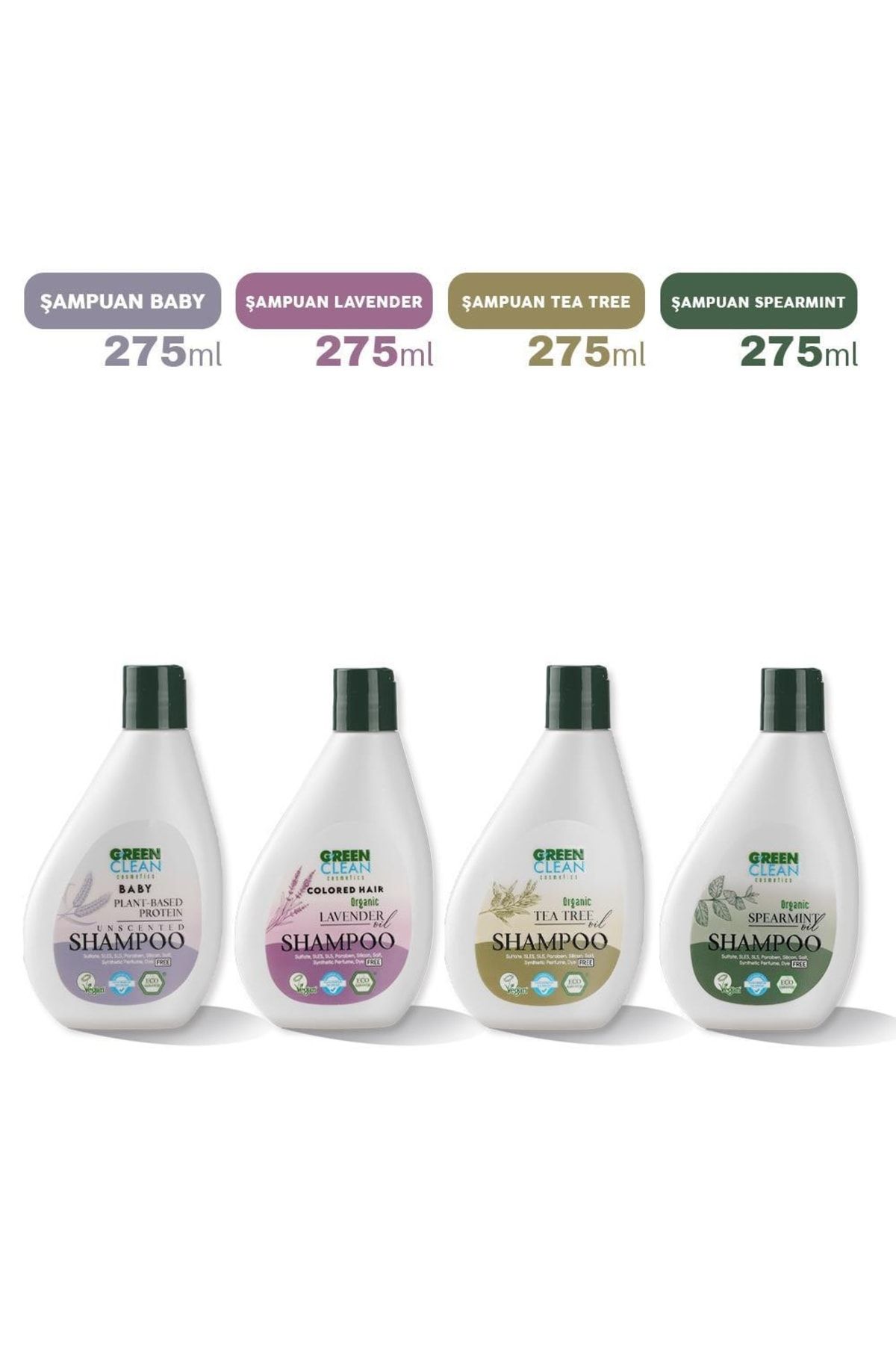 Green Clean Şampuan 275 ml 4 Çeşit