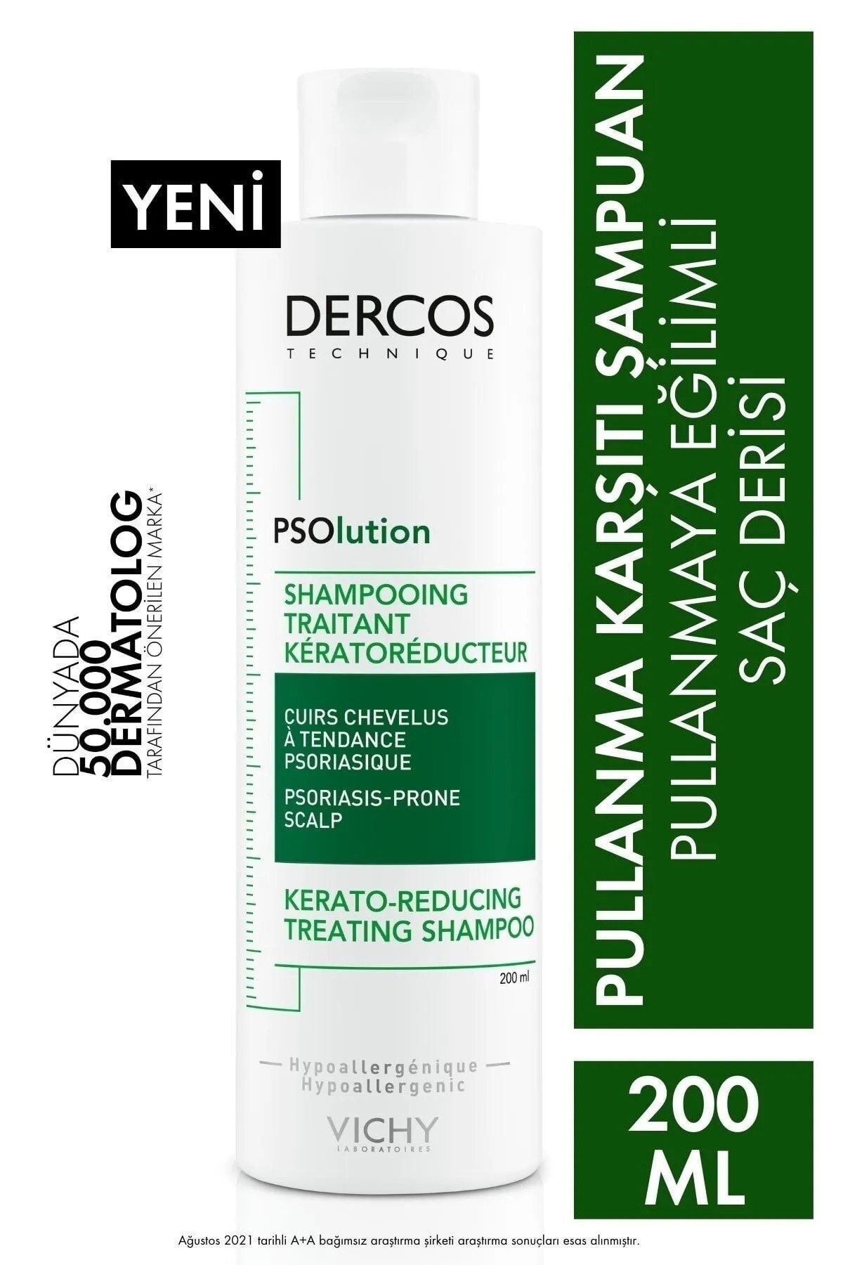 Vichy Dercos Psolution Ve Pullanmaya Karşı Soyucu Etki Gösteren Saç Bakım Şampuanı 200 Ml