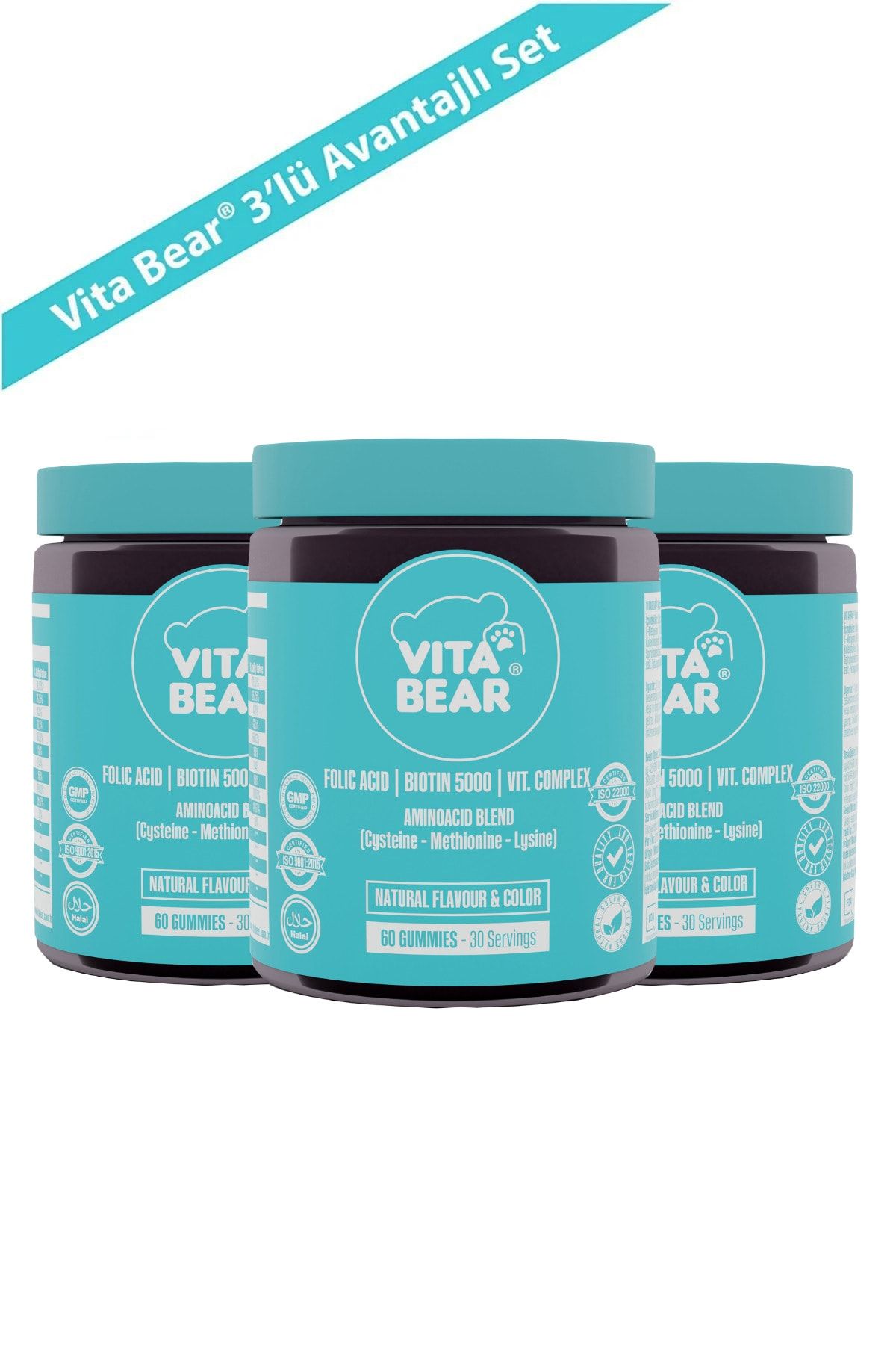 Vita Bear Strong Hair Gummy Vitamin 60 Adet X 3 Adet