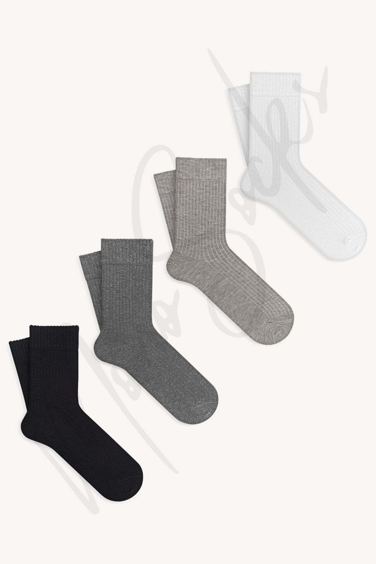 Mono Socks Fitilli Basic Soket Çorap
