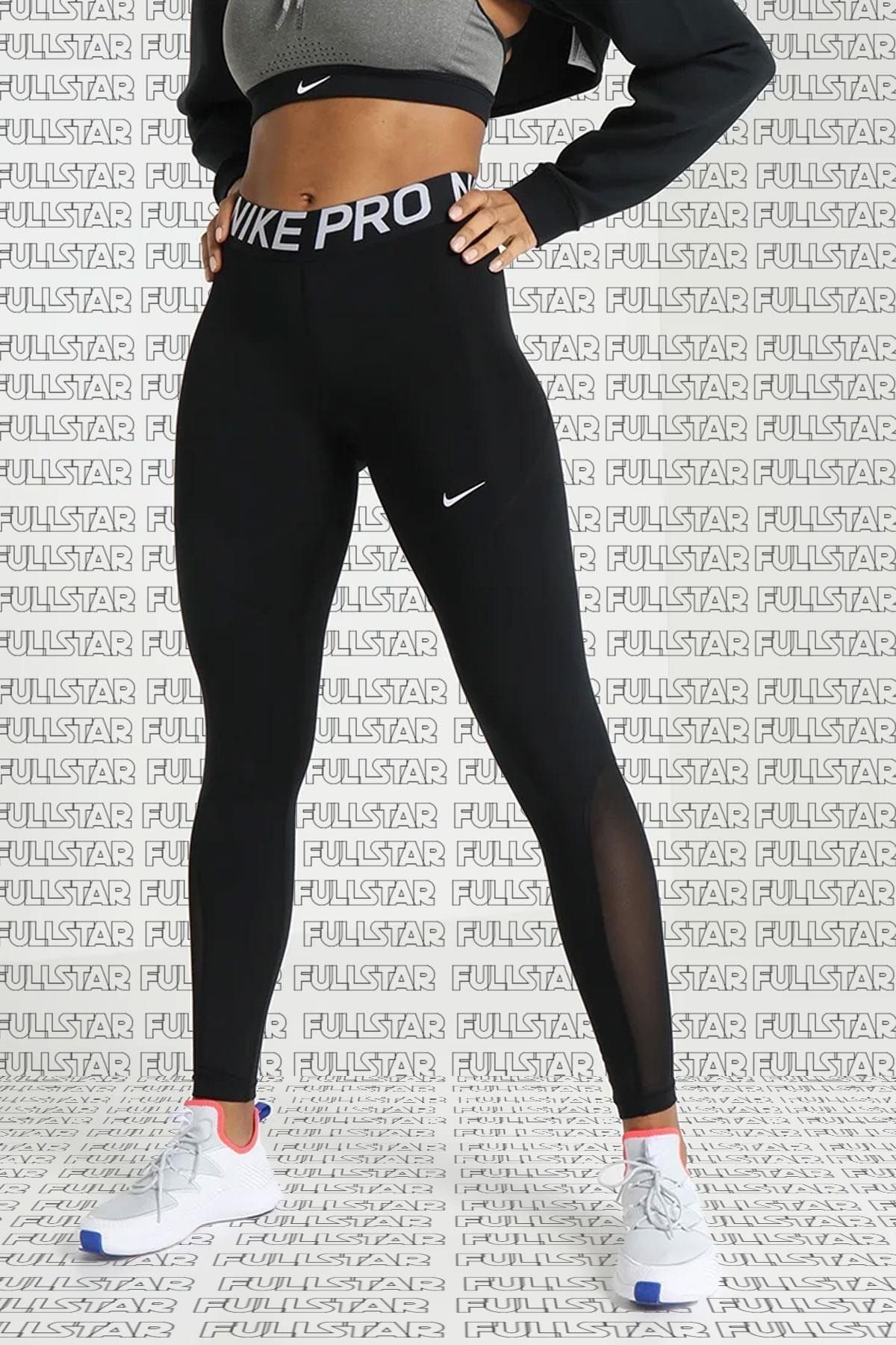 Nike Pro Tigh Fit Full Length Leggings Toparlayıcı Tam Boy Siyah Tayt