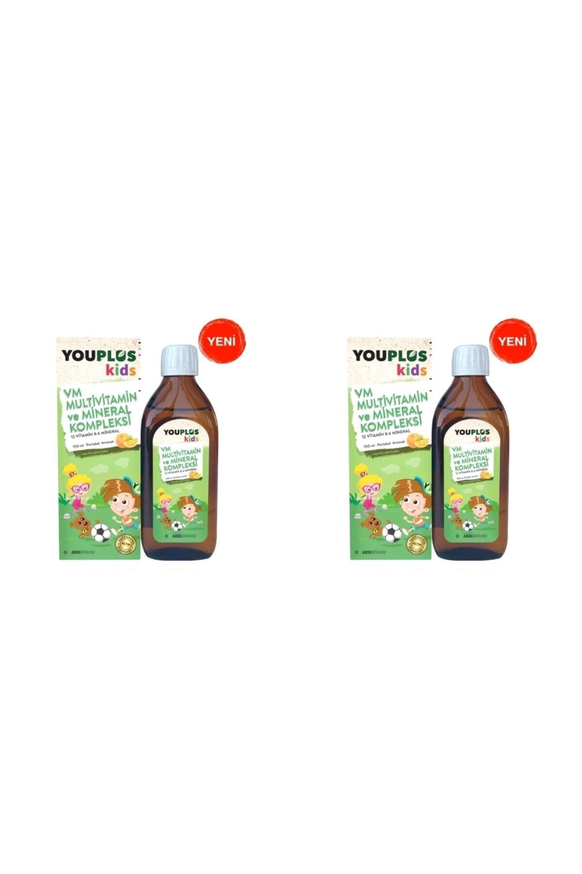 ABDİİBRAHİM Youplus Kids Vm Multivitamin Ve Mineral Kompleksi 150 Ml 2 Kutu