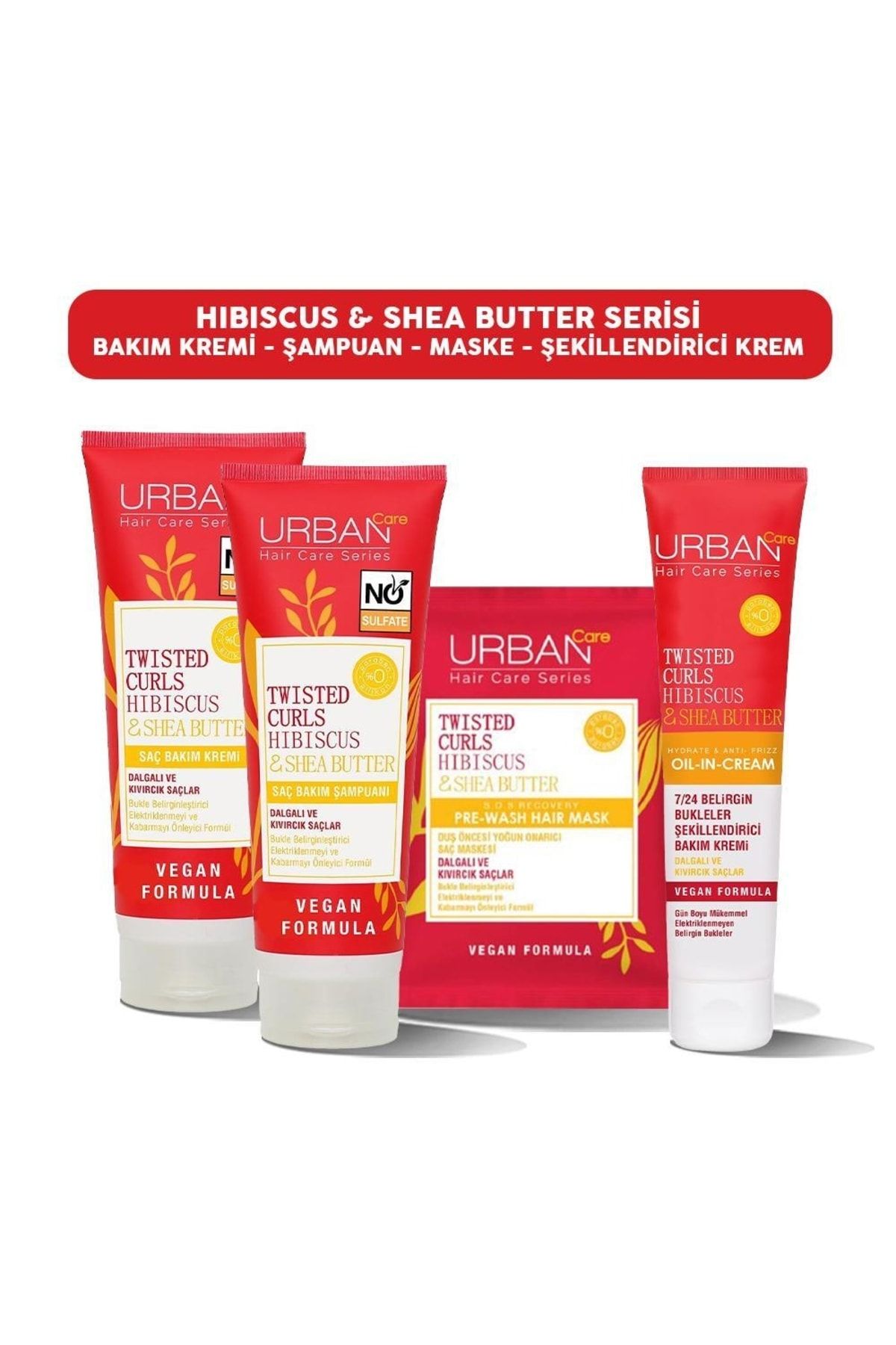 Urban Care Hibiscus & Shea Butter Şekillendirici Krem, Maske, Şampuan Ve Bakım Kremi