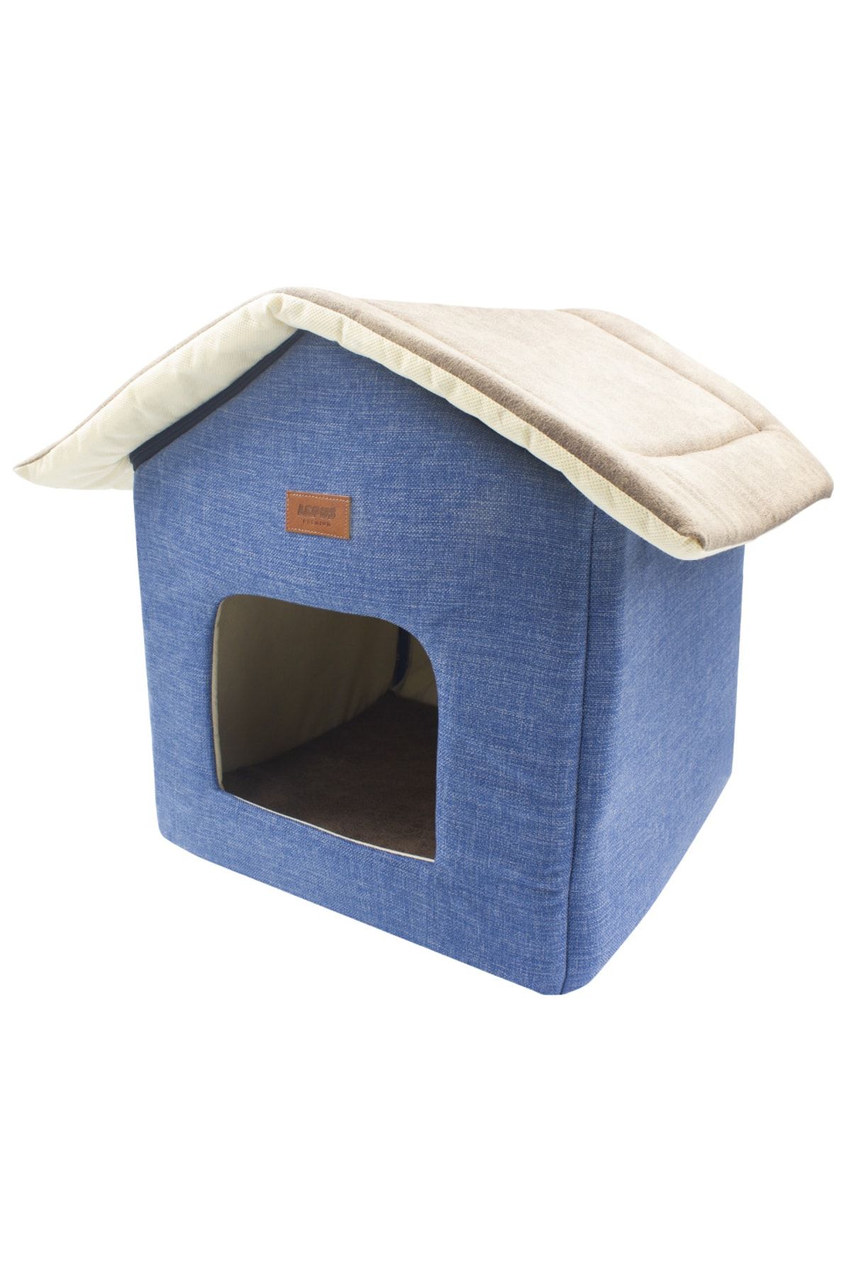 Lepus Kedi Ve Köpek Yatağı Shack House Yatak Mavi