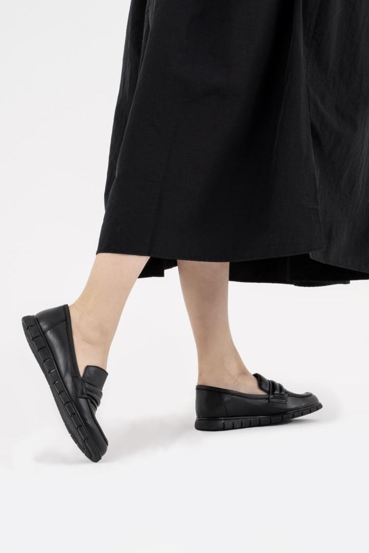CZ London Hakiki Deri Kadın Ayakkabı Loafer Rahat Günlük Esnek