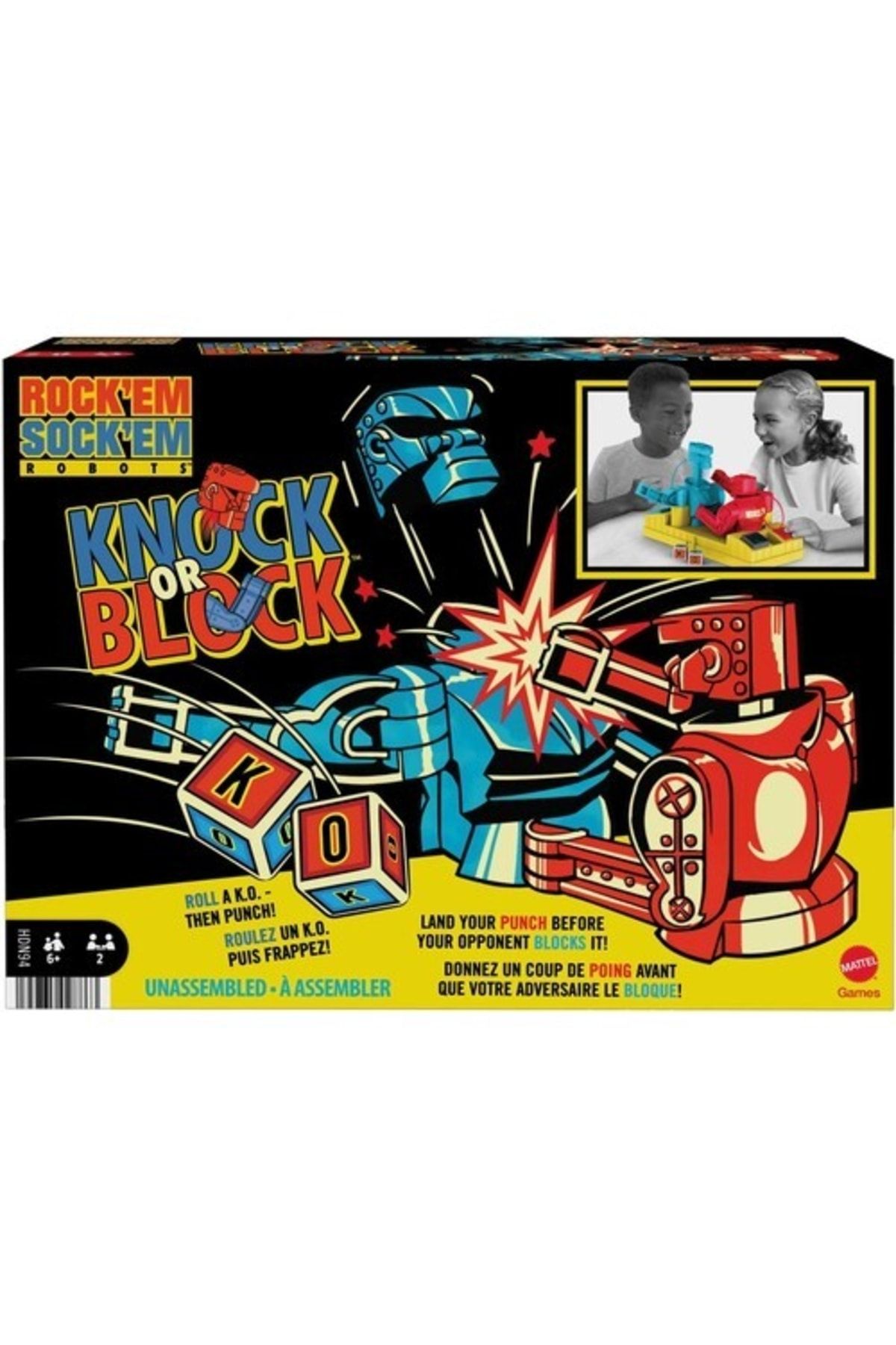 Fisher Price Rock 'em Sock 'em Robotlar Eğlenceli 6 Yaş Ve Üzeri Kutu Oyunu