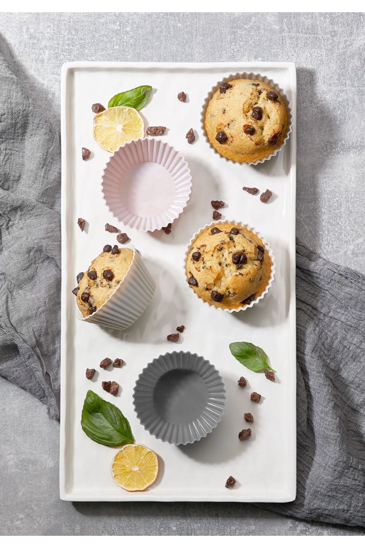 Hane 6x Adet Silikon Muffin - Cupcake Kek Kalıbı Airfryer - Fırın Kek Kalıbı