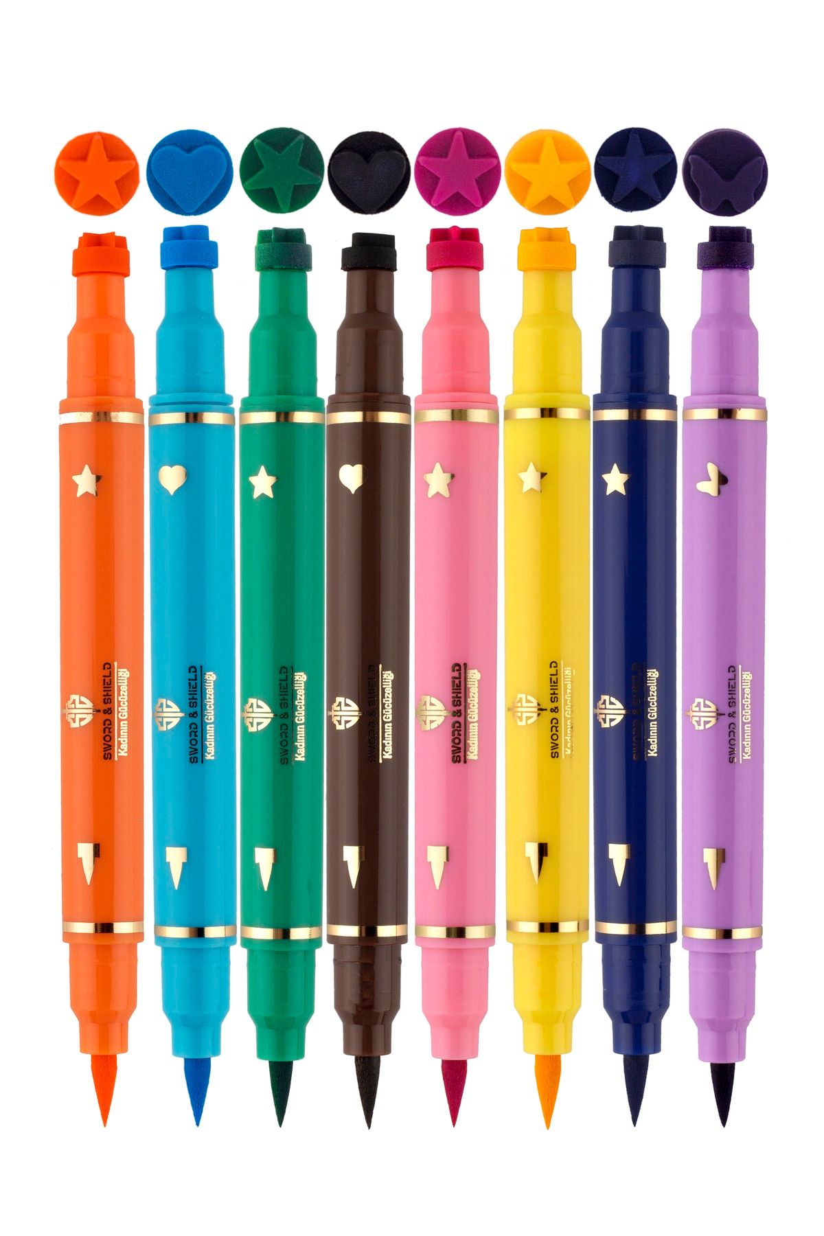 Sword & Shield S&s 8 Renkli Çift Taraflı Neon Pen Eyeliner Seti