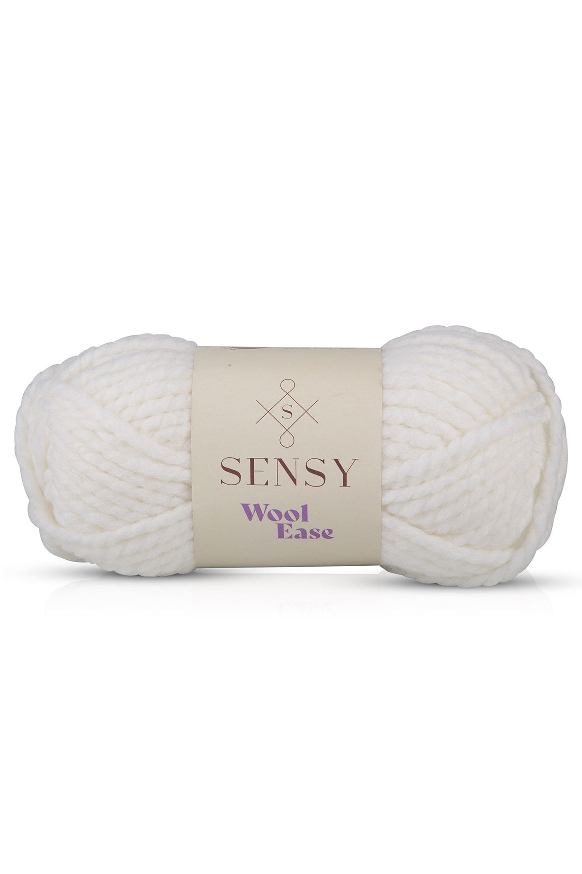 SENSY Premium Wool Ease El Örgü Ipi Atkı Bere Şapka Ip Panço Ipi Hırka Ipliği Beyaz