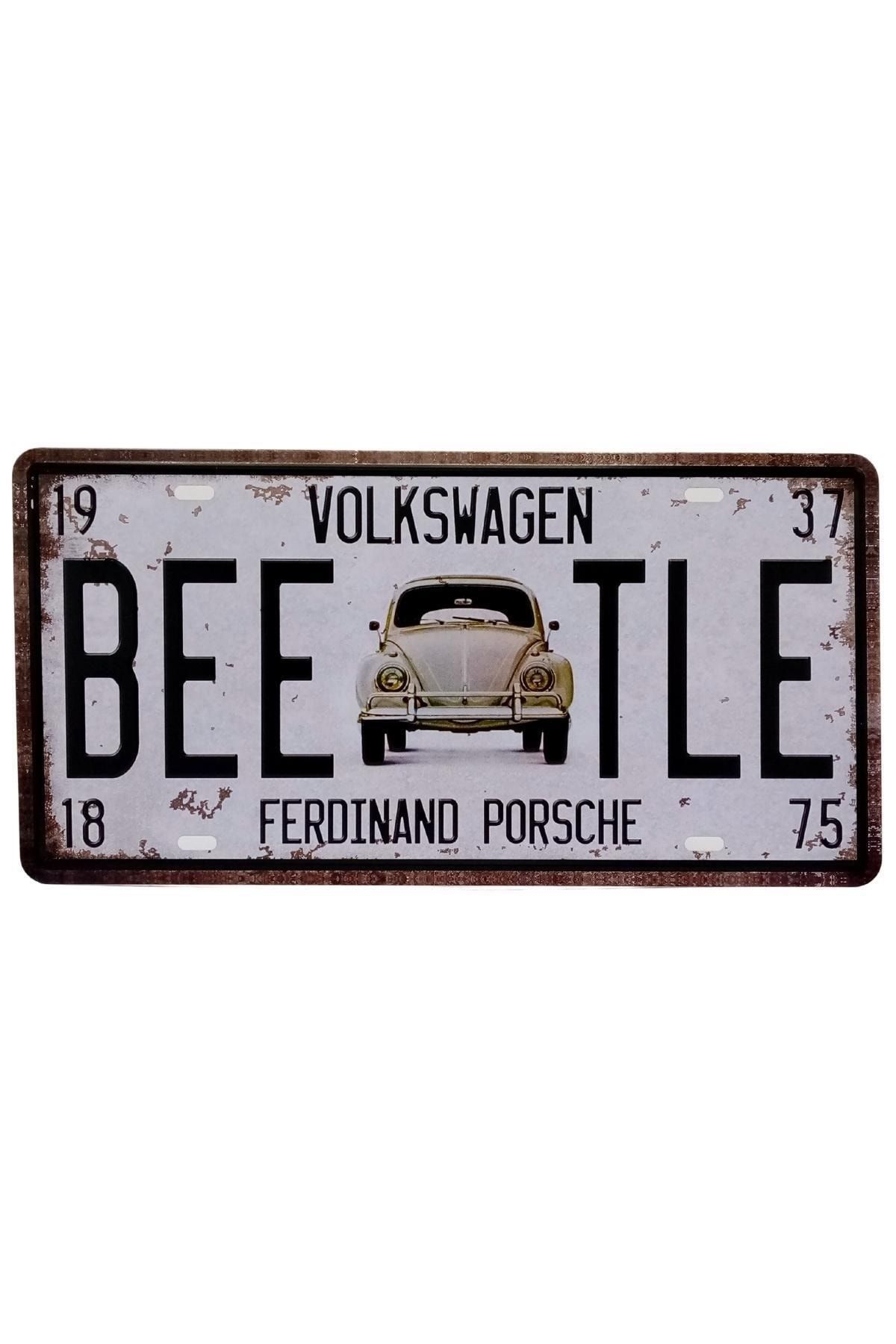 Dünyadan Hediyeler Dekoratif 3d Metal Plaka Volkswagen Beetle 30cm