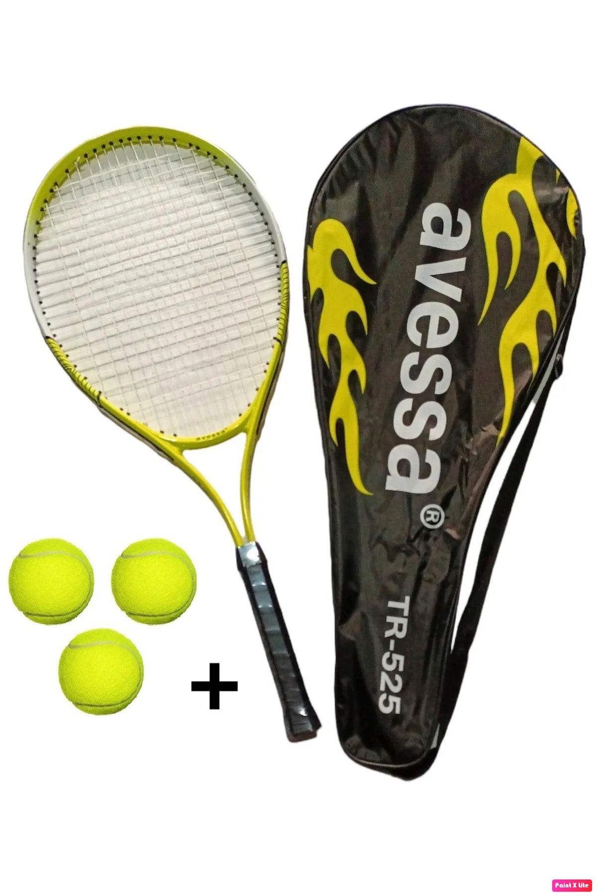 Avessa Tr-525 25 Inç Yetişkin Kort Tenis Raketi Seti 216 Gr + Taşıma Çantası + 3 Adet Tenis Topu