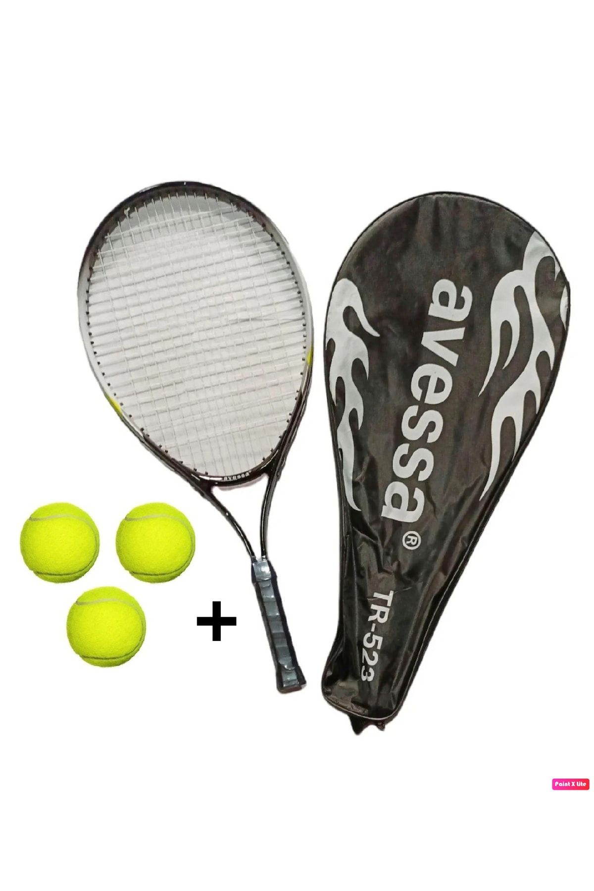 Avessa Tr-523 23 Inç Yetişkin Kort Tenis Raketi Seti 200 Gr + Taşıma Çantası + 3 Adet Tenis Topu