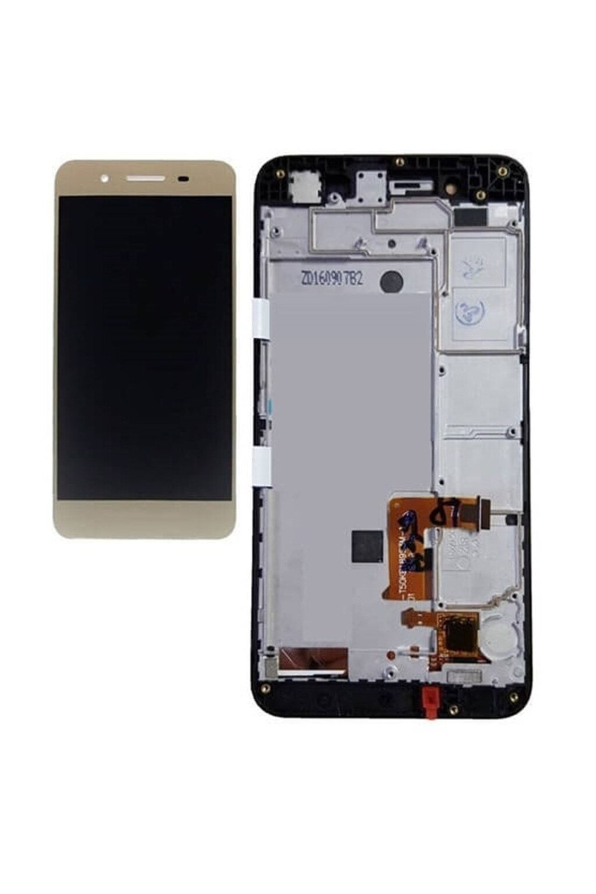 Huawei Gr3 Uyumlu Lcd Ekran Dokunmatik Gold Çıtalı