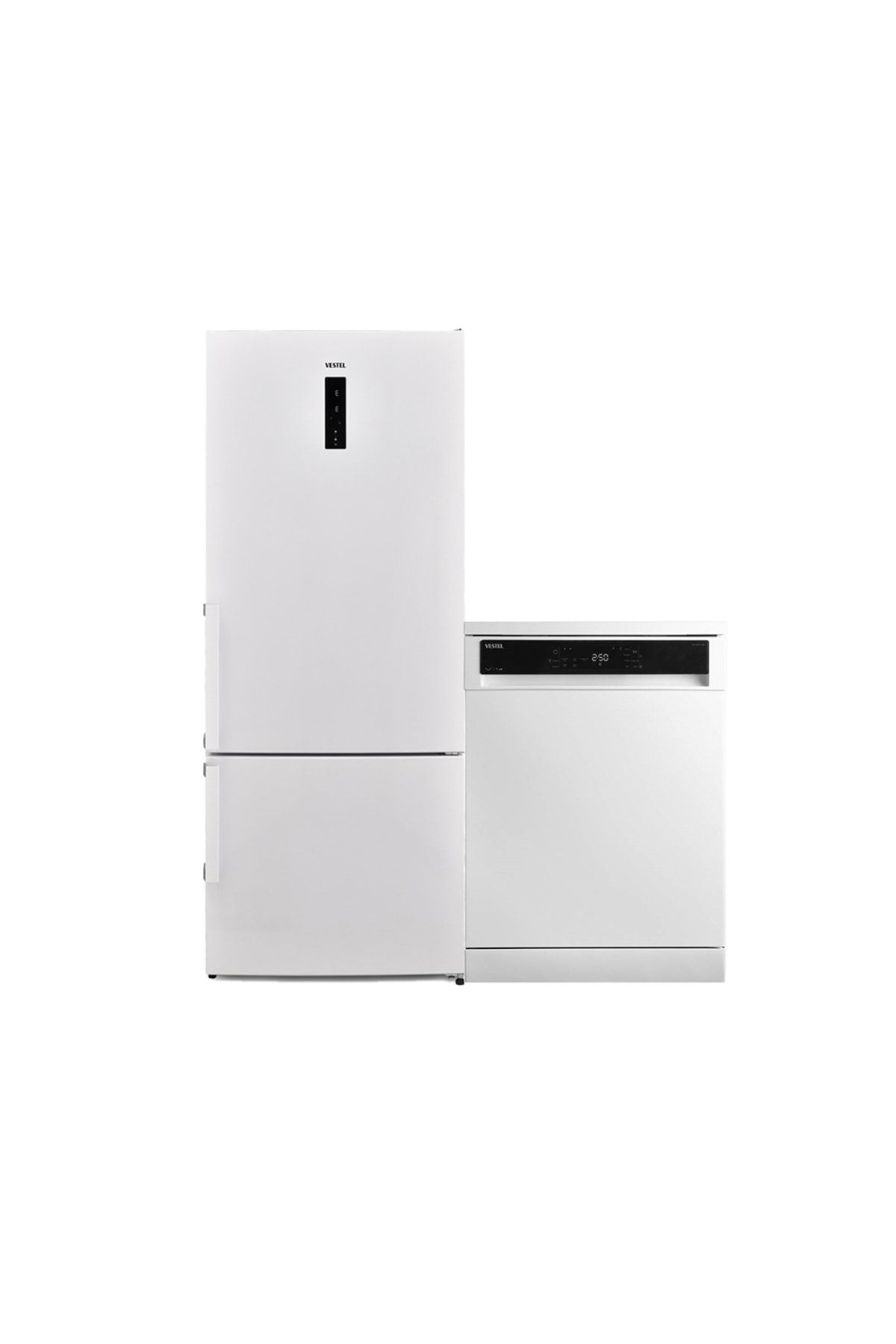 VESTEL Beyaz Eşya Seti 20264835 Nfk60012 E Gı Pro Buzdolabı+20264046 Bm 5302 5 Prg Bulaşık Makinesi