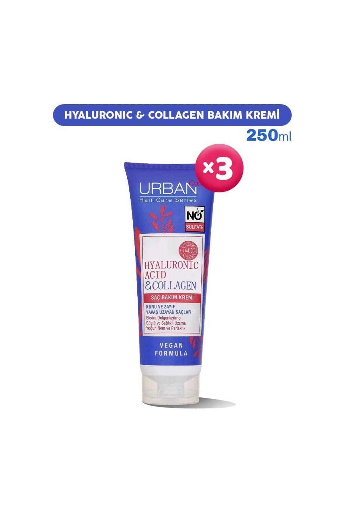 Urban Care Hyaluronic & Collagen Bakım Kremi 250 Ml X 3