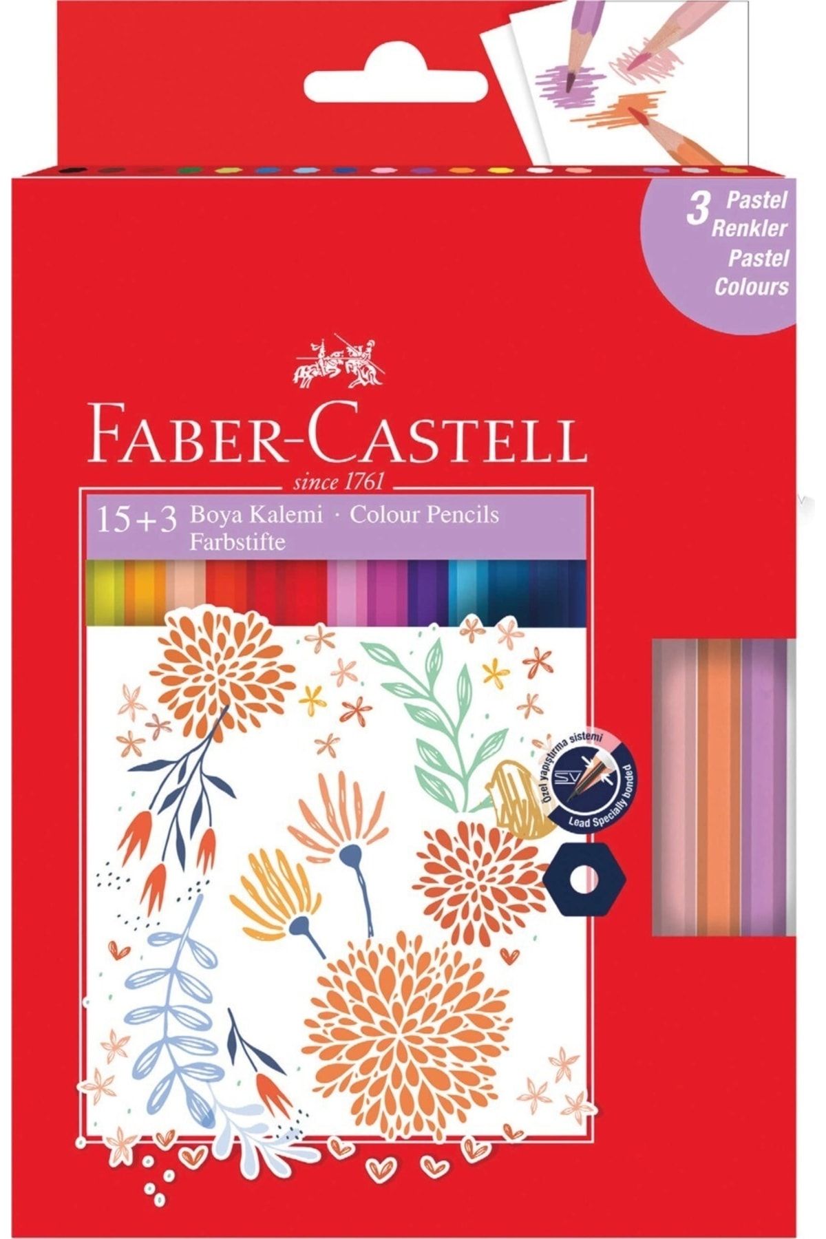Faber Castell Faber-castell Boya Kalemi 15+3 Pastel Renk
