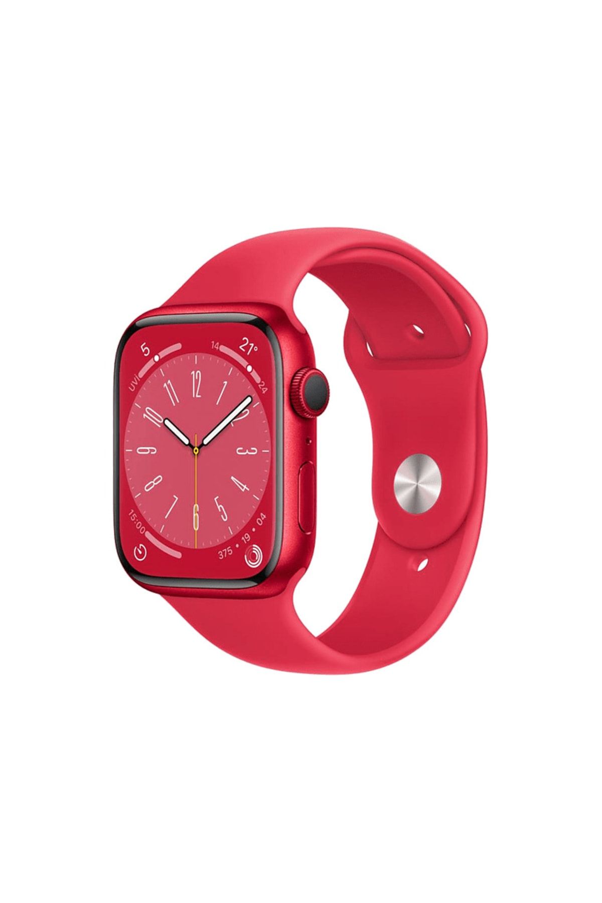 Apple Watch Series 8 Gps  45mm Kırmızı Alüminyum Kasa Ve Spor Kordon