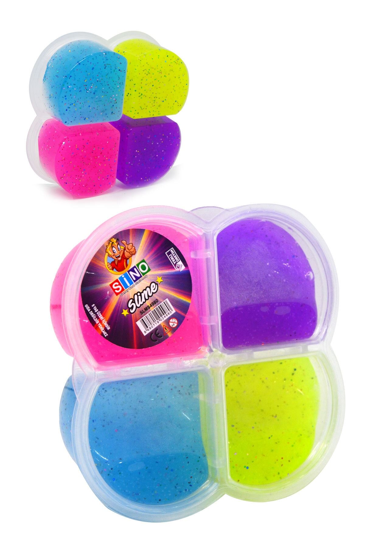Kids Like 280 Gr 4 Renk Neon Özel Kutusunda Hazır Slime - Slaym Oyunu Ele Yapışmaz