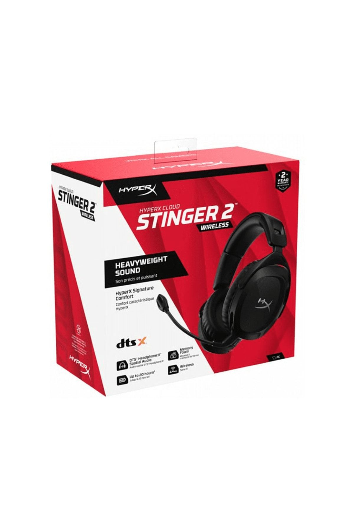 HyperX Cloud Stinger 2 Wireless Oyuncu Kulak Üstü Kulaklık Siyah 676a2aa