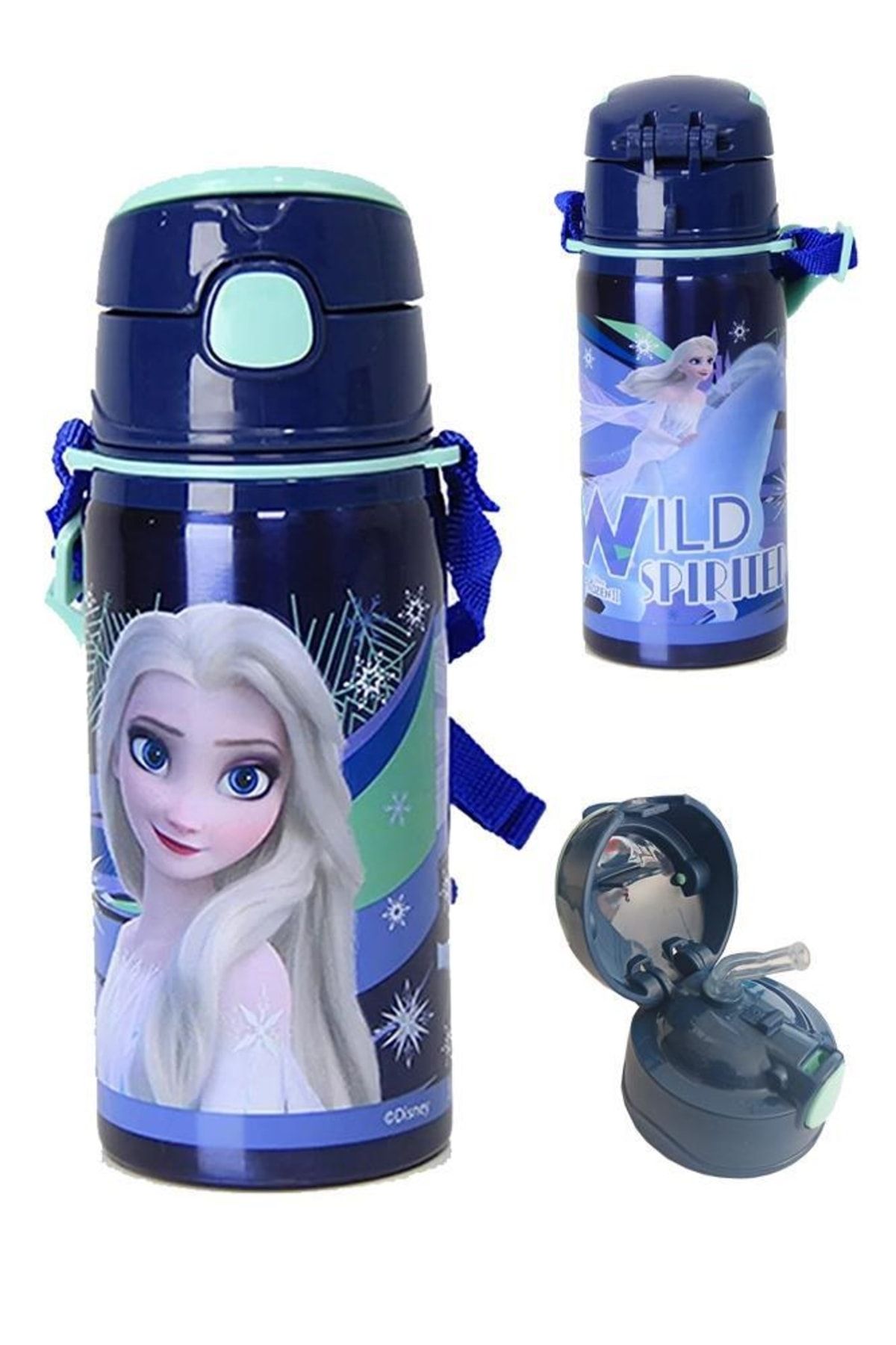 Frozen Kız Çocuk Çelik Matara 500 ml 1 Adet Elsa Çelik Suluk
