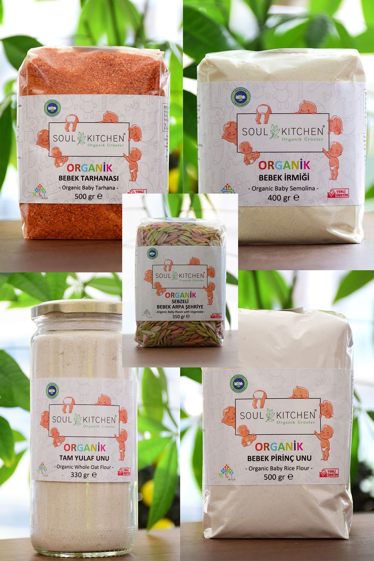 Soul Kitchen Organik Ürünler Organik Bebek Ek Gıda Seti 6ay 5li Paket Model 1