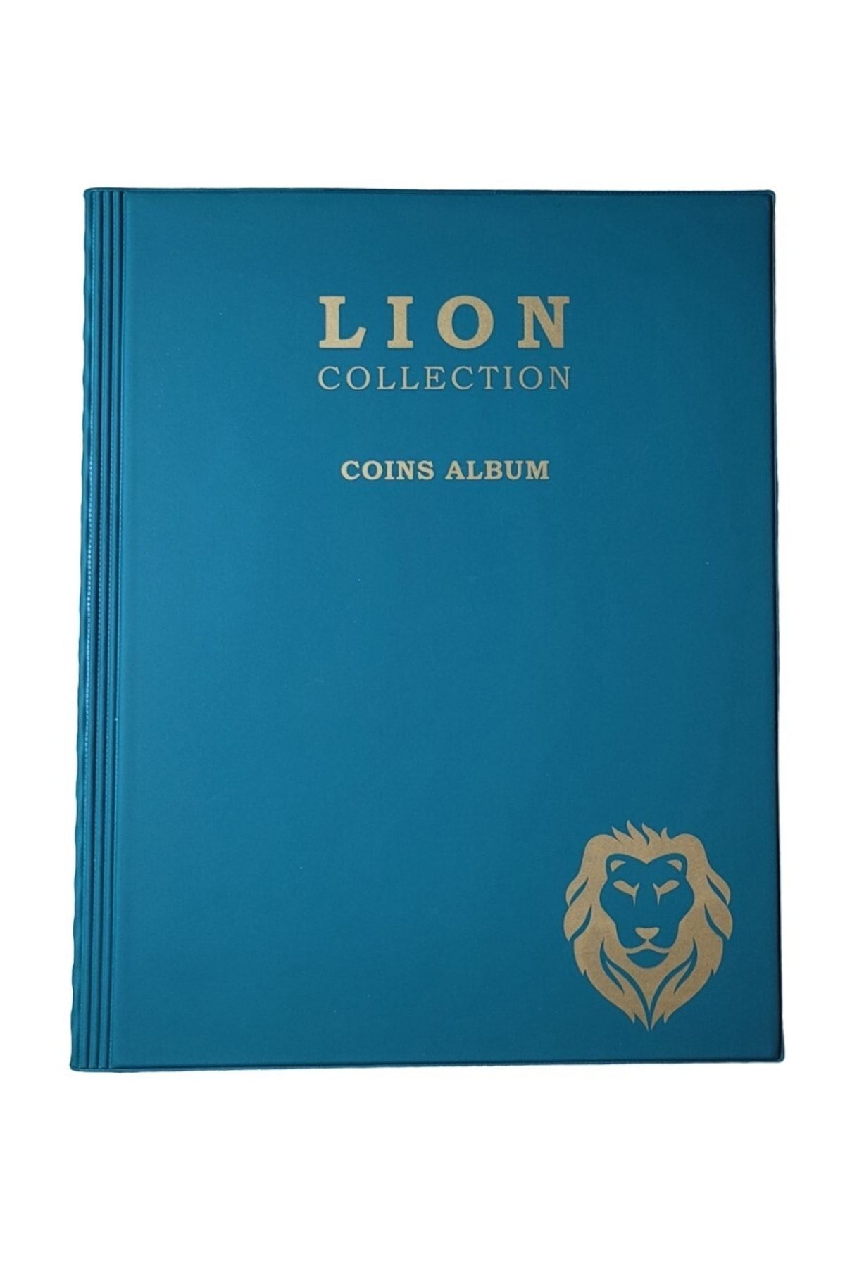 Lion ,200 Gözlü, 10 Sayfalı, Kapamalı Paralar Için Madeni Para Albümü, Yeşil