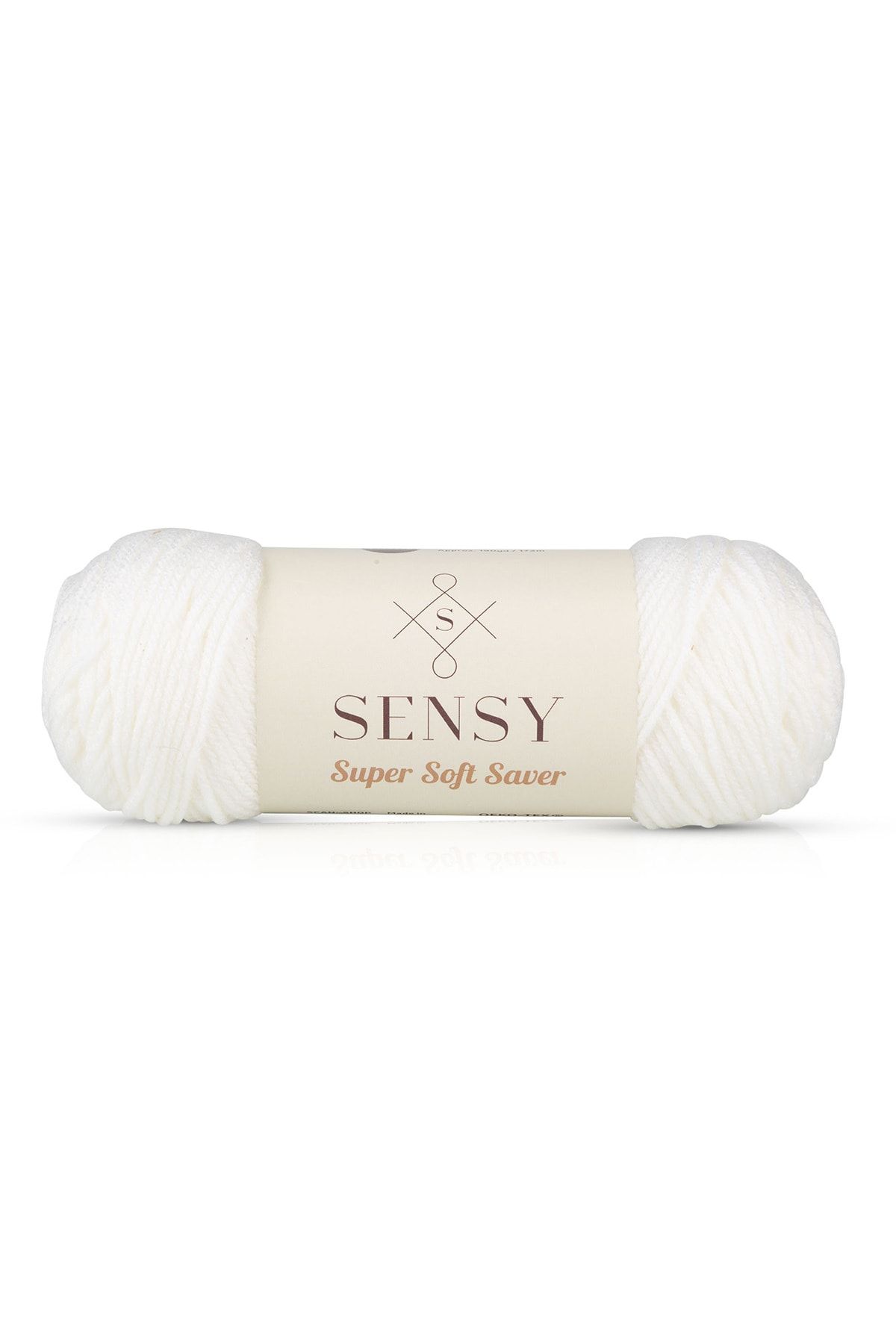 SENSY Premium Super Soft Saver El Örgü Ipi Hırka Şal Bere Kazak Ip Battaniye Ev Dekorasyon Ipi Beyaz