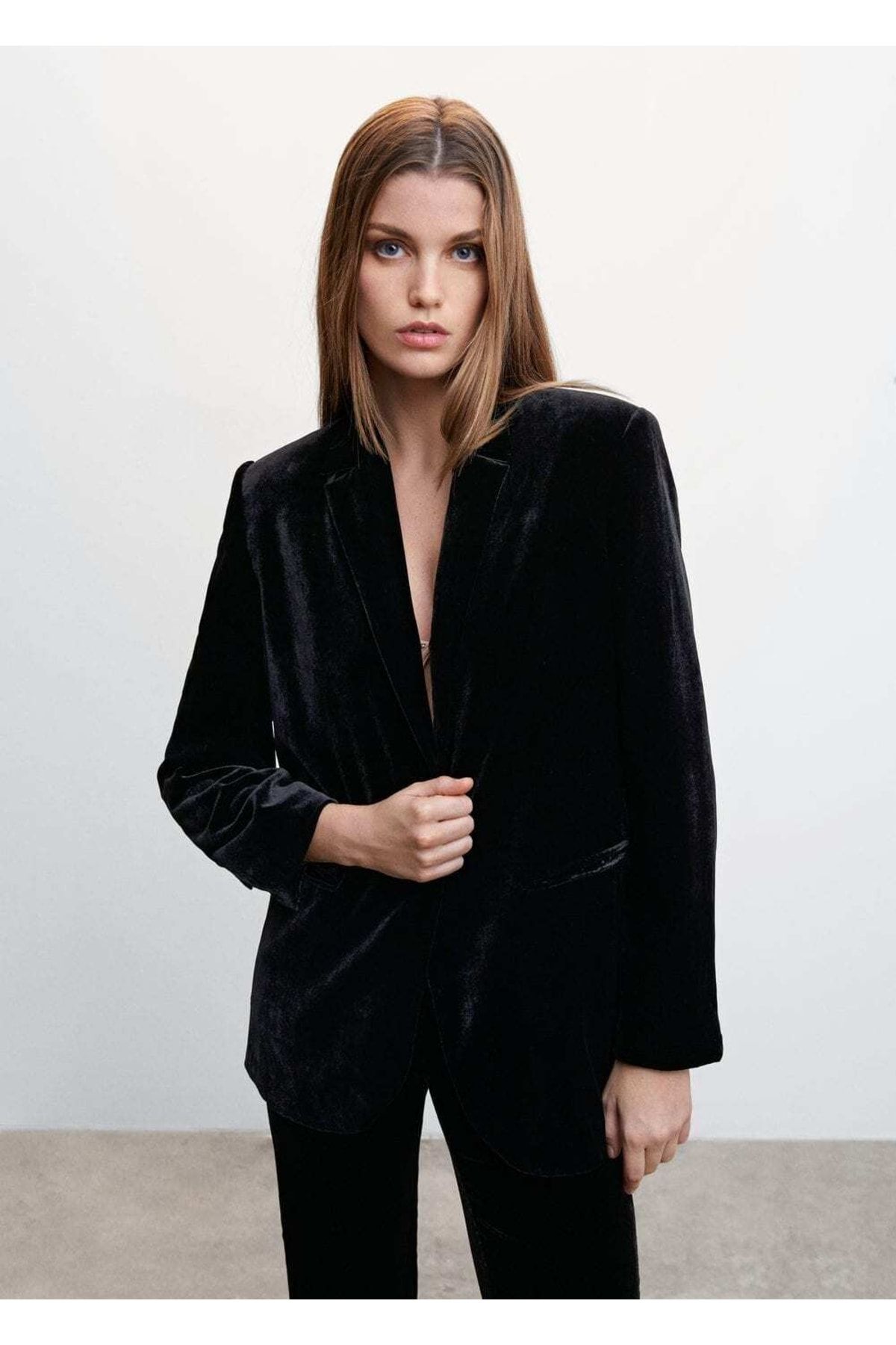 MANGO Kadife Blazer Ceket