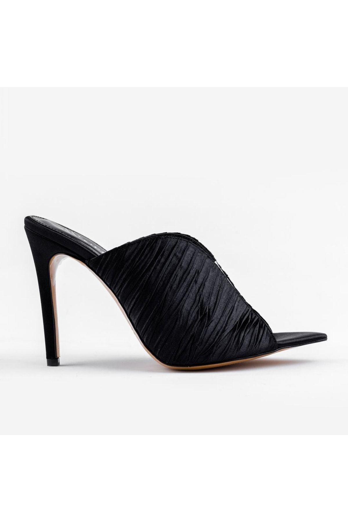Nervia Glitter | Topuklu Siyah Kadın Sandalet