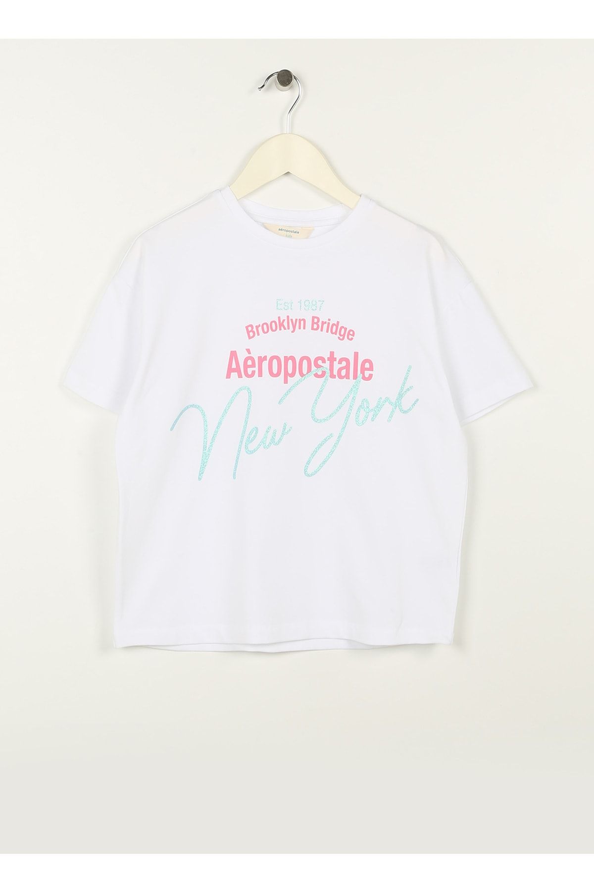 Aeropostale Baskılı Ekru Kız Çocuk T-shirt 23sag-33