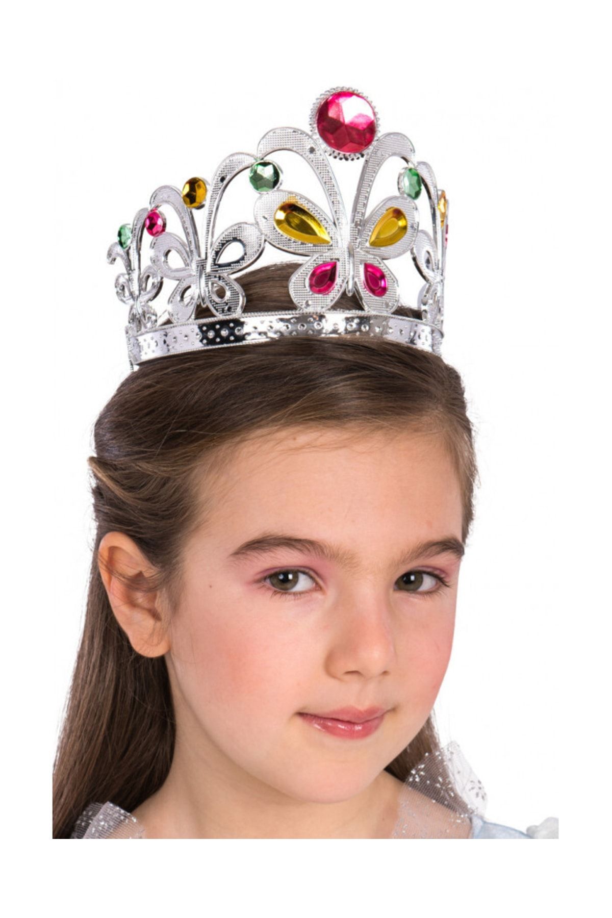 KAYAMU Çocuklar Için Kraliçe Tacı - Çocuk Prenses Tacı Gümüş Renk