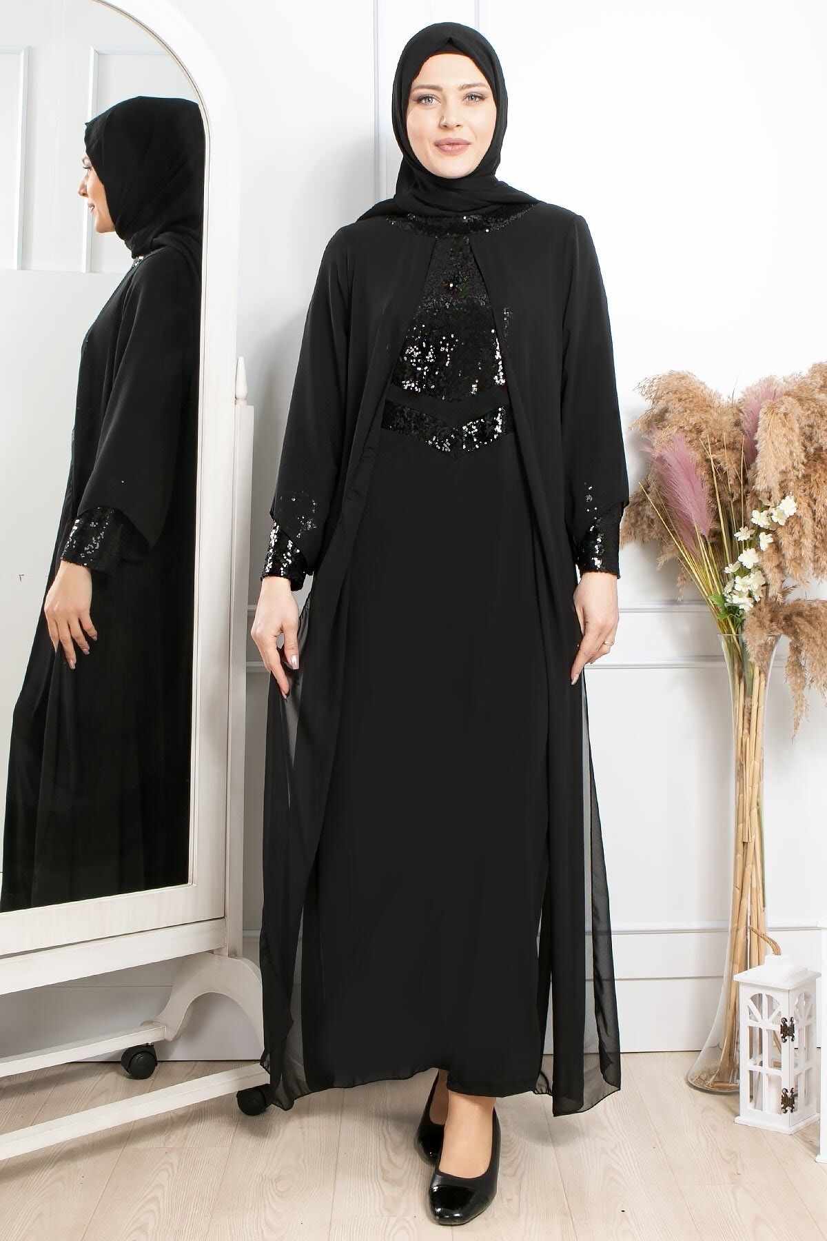 Fahima Abiye  Elbise - Siyah - Fhm613.