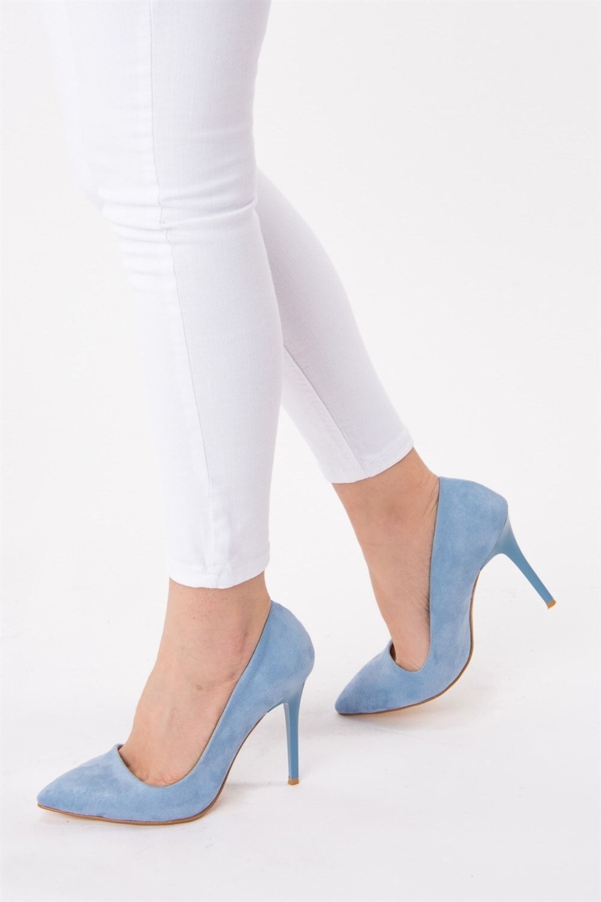Fox Shoes Mavi Kadın Topuklu Ayakkabı 8922151902
