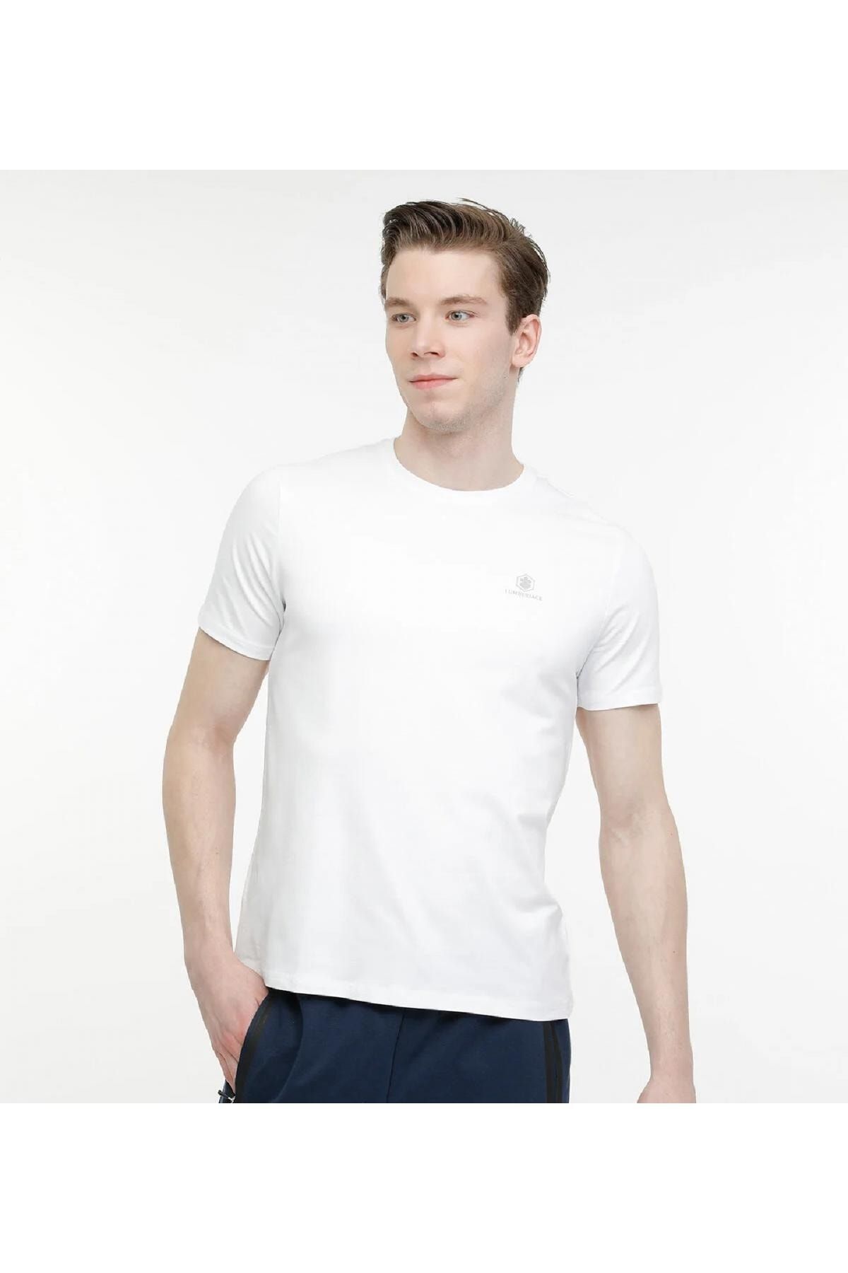 Lumberjack Ct110 Modal C Neck Beyaz Erkek T-shirt