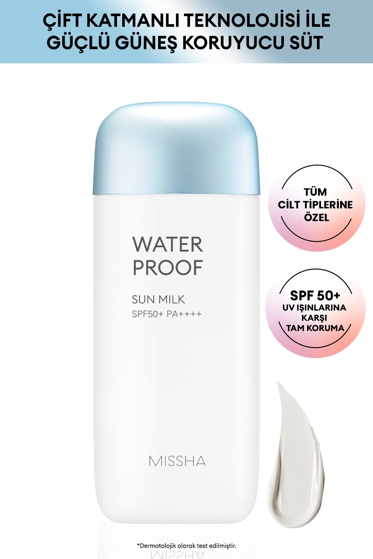 Missha Tere, Suya Dayanıklı Güneş Koruyucu Süt 70ml All Around Safe Block Water Proof Spf50+/PA++++