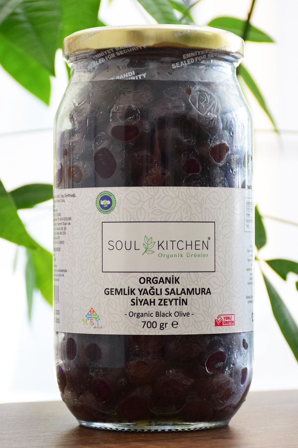 Soul Kitchen Organik Ürünler Organik Gemlik Yağlı Salamura Zeytin 700gr