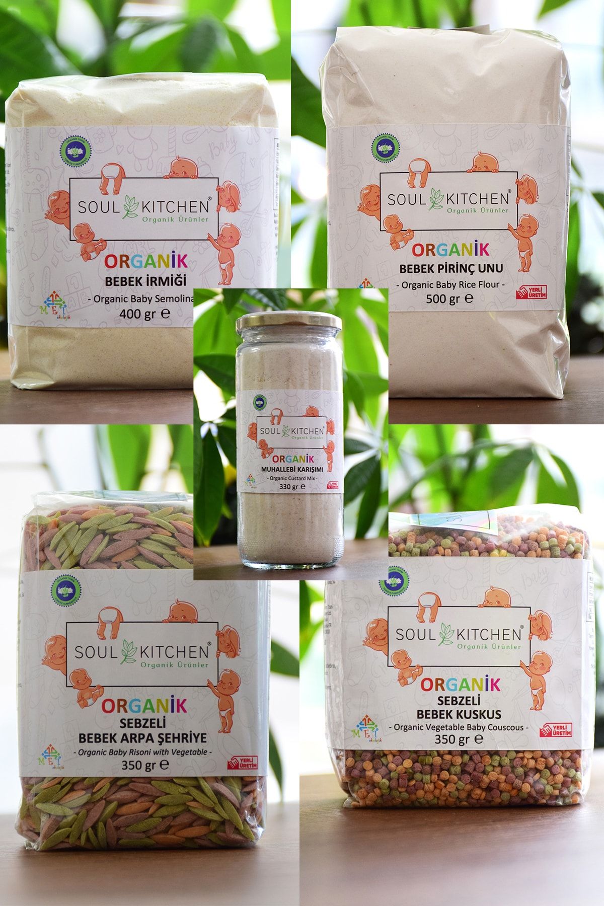 Soul Kitchen Organik Ürünler Organik Bebek Ek Gıda Seti +6ay 5li Paket Model 2