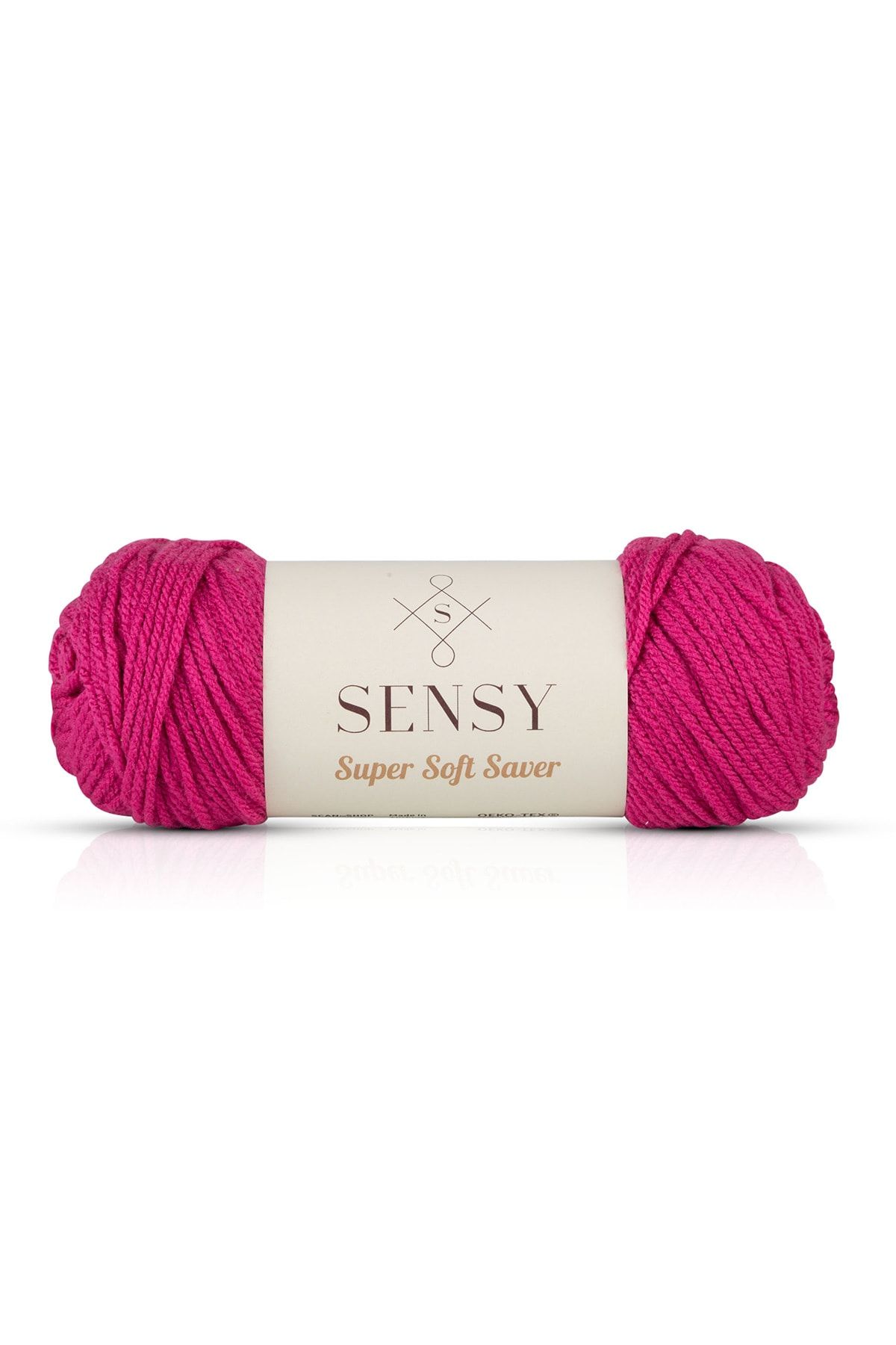 SENSY Premium Super Soft Saver El Örgü Ipi Hırka Kazak Ip Şal Ipi Battaniye Ev Dekorasyon Ipi Fuşya