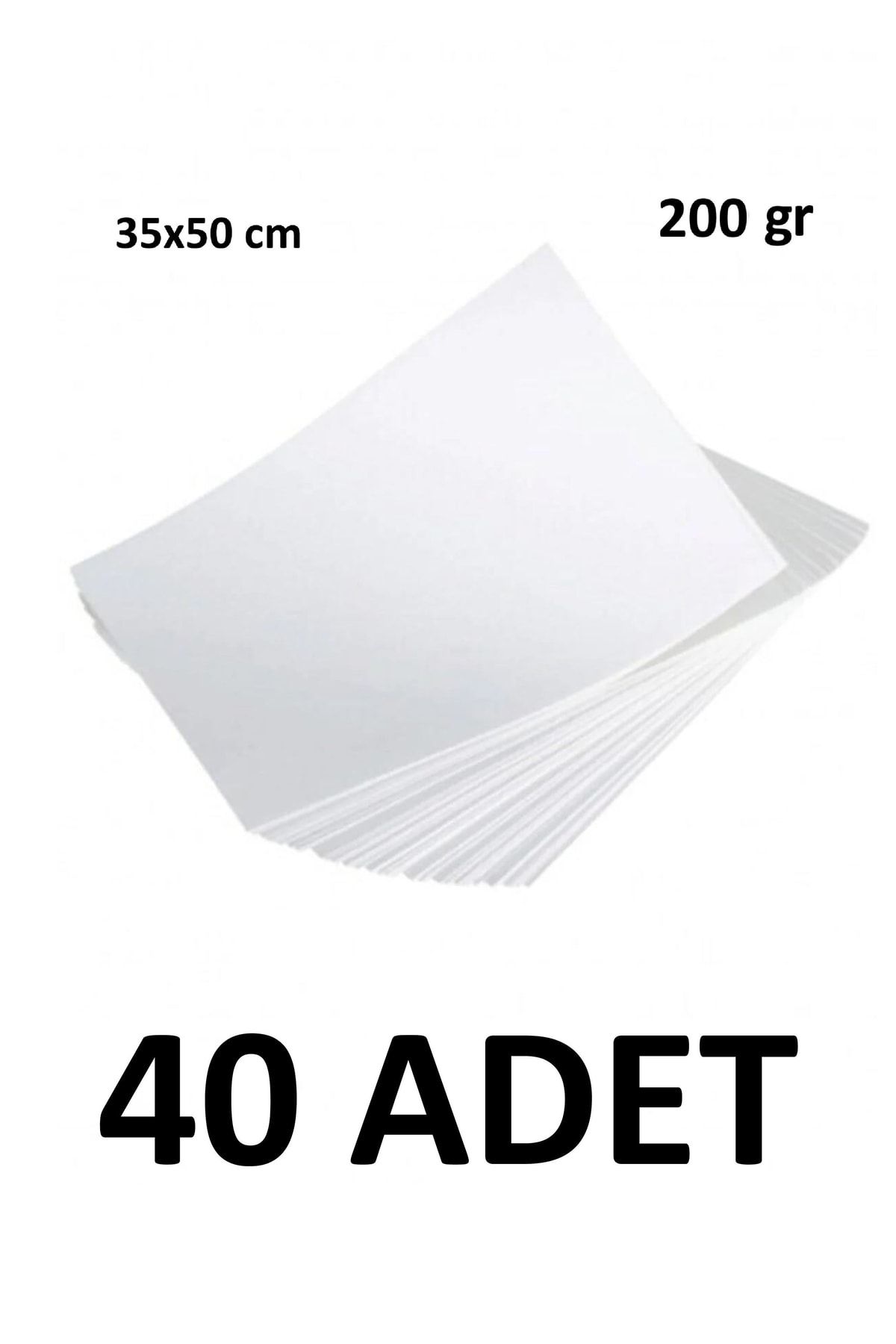 Keskin Color 40 Adet Karatis Art Beyaz Resim Kağıdı 35 X 50 Cm 200 Gr