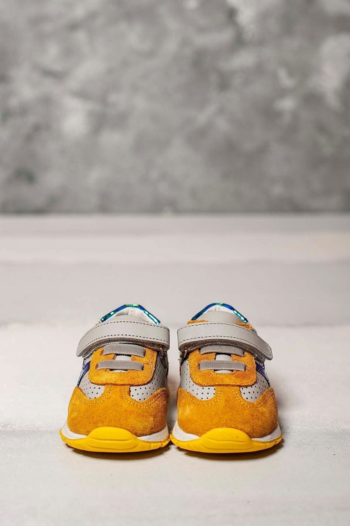Toddler Ilk Adım Çocuk Ayakkabısı Sarı Gri