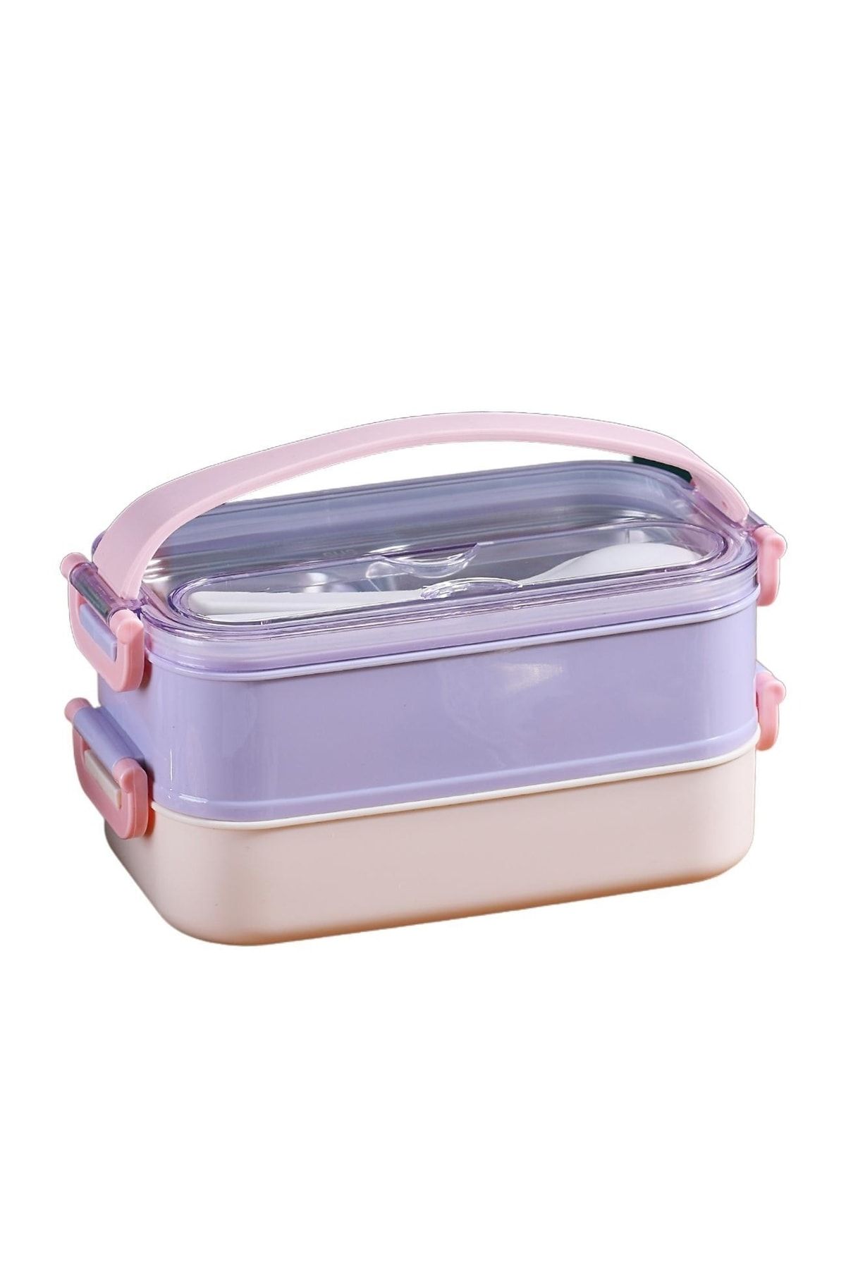 Vagonlife Bento 1600ml Lunchbox Yeni Koleksiyon 2 Katlı Çelik Sefer Tası Yemek Kutusu