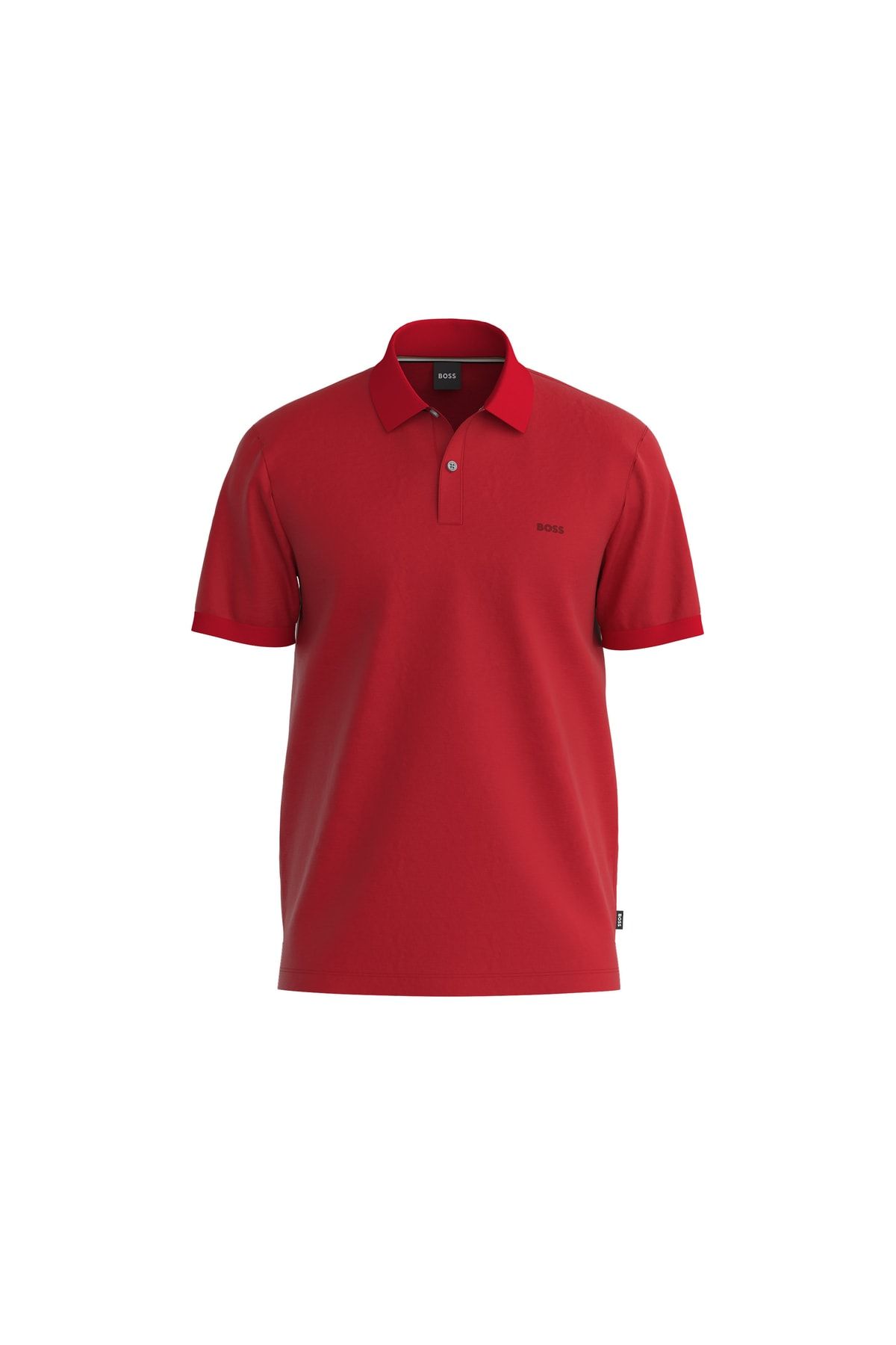 BOSS Erkek Regular Fit Kısa Kollu Düz Polo Yaka Kırmızı Polo Yaka T-shirt 50468301-628