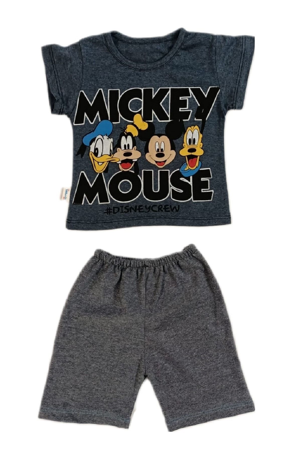 DİNAMİK Mickey Mouse Baskılı Çocuk Takımı Kısa Kollu Ve Şortlu Alt Üst (dar Kalıp)