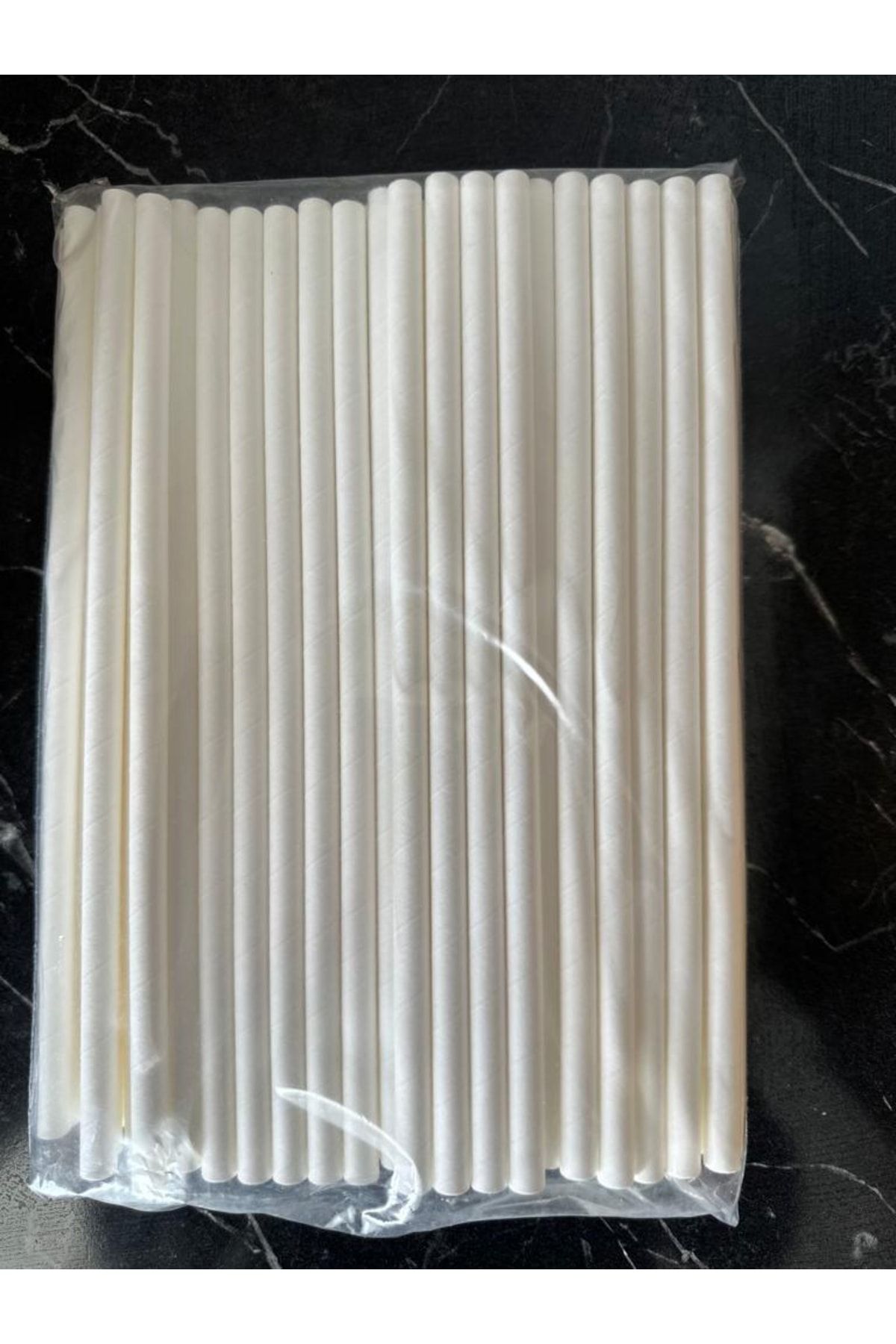 Pars Kağıt Pipet Beyaz 100 Adet 6 Mm*20 Cm- Doğayla Dost Geri Dönüştürülebilir Kağıt Pipet
