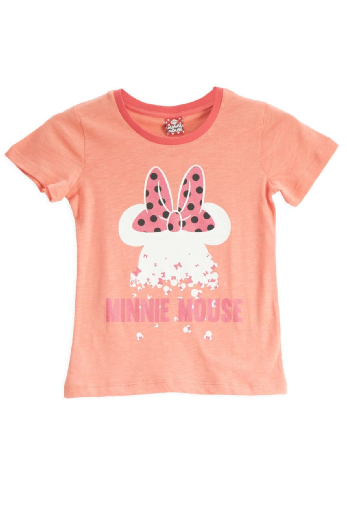 Genel Markalar Mickey & Minnie Mouse Lisanslı Yavruağzı Kız Çocuk T-Shirt